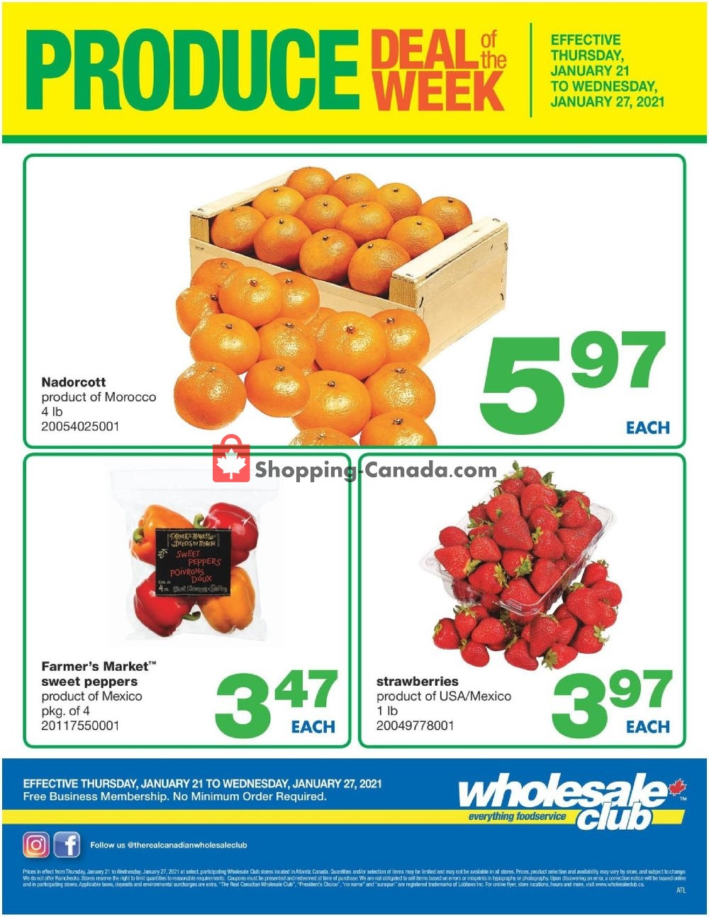Wholesale Club flyer from Thursday January 21, 2021 to Wednesday January 27, 2021 - page 1