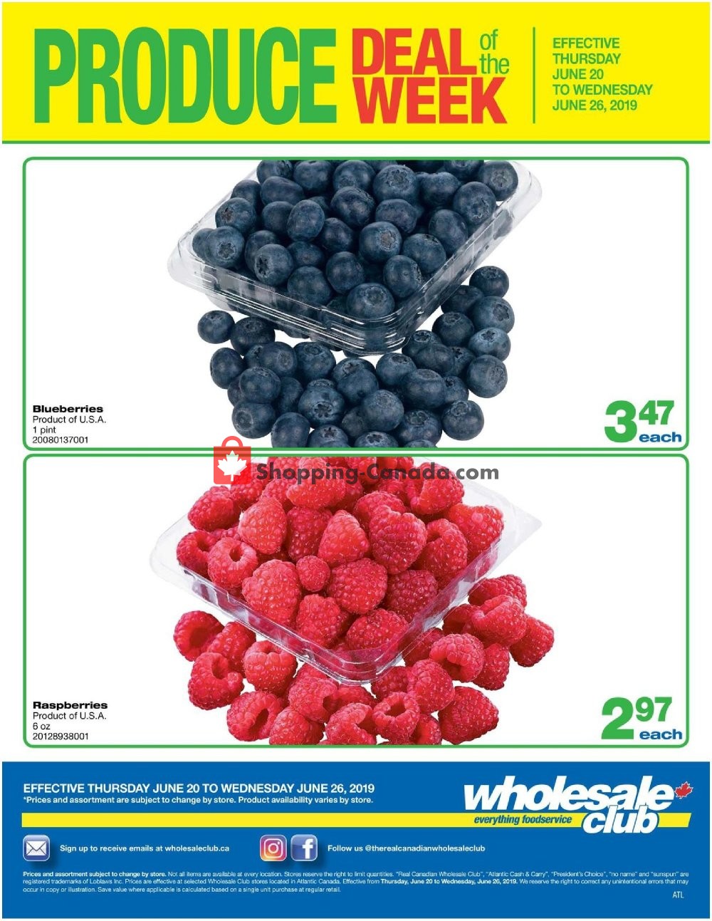 Wholesale Club flyer from Thursday June 20, 2019 to Wednesday June 26, 2019 - page 1