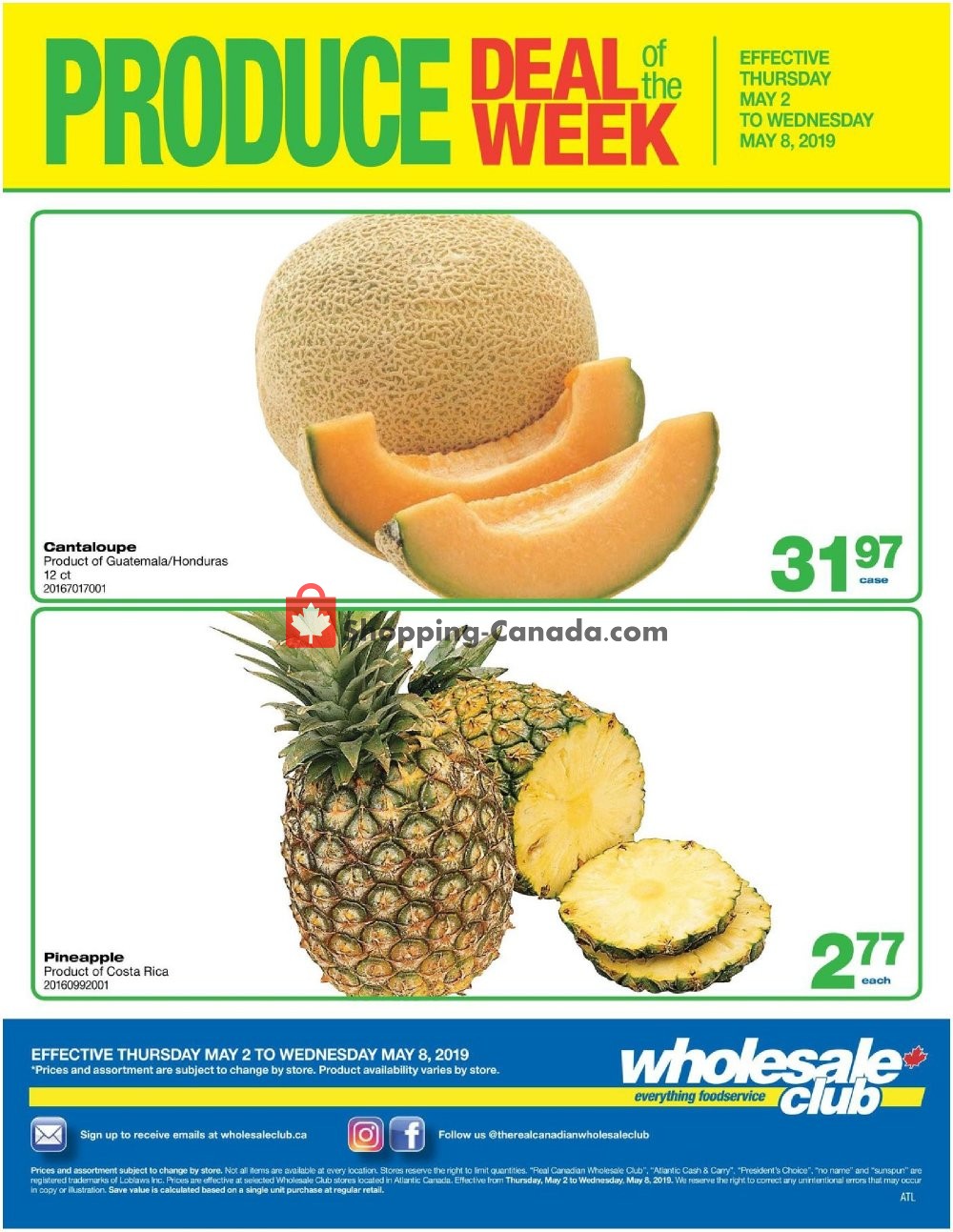 Wholesale Club flyer from Thursday May 2, 2019 to Wednesday May 8, 2019 - page 1