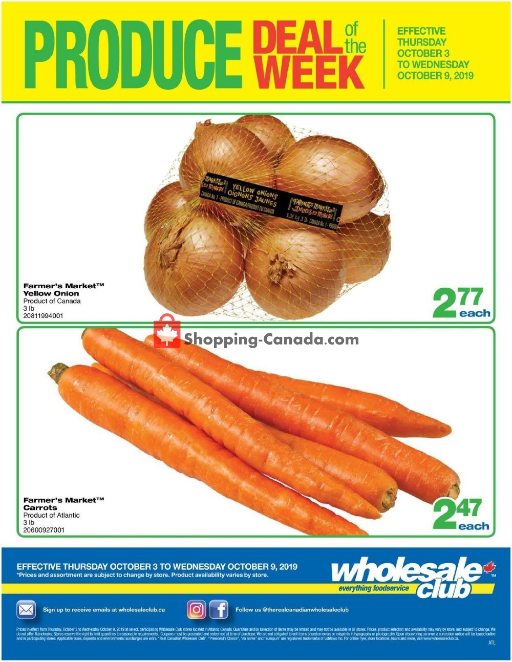 Wholesale Club flyer from Thursday October 3, 2019 to Wednesday October 9, 2019 - page 1
