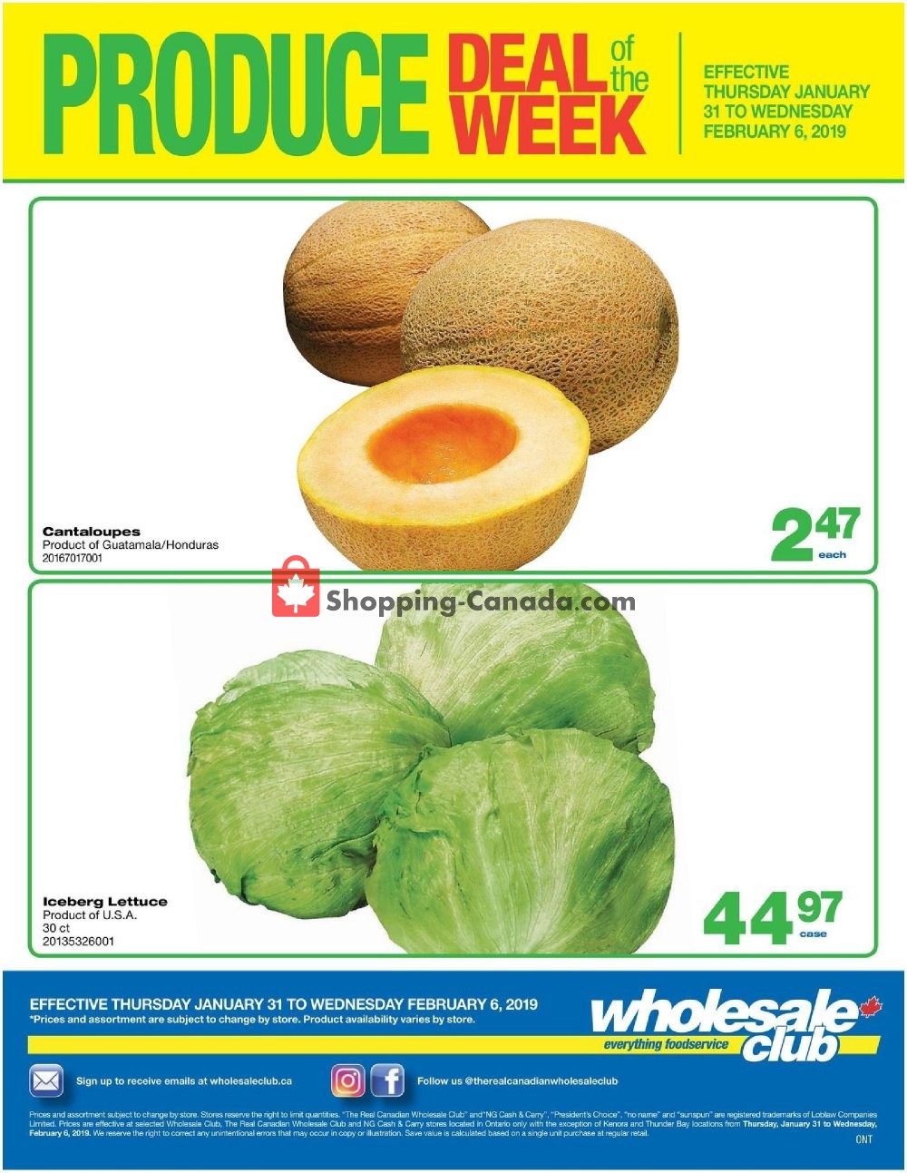 Wholesale Club flyer from Thursday January 31, 2019 to Wednesday February 6, 2019 - page 1