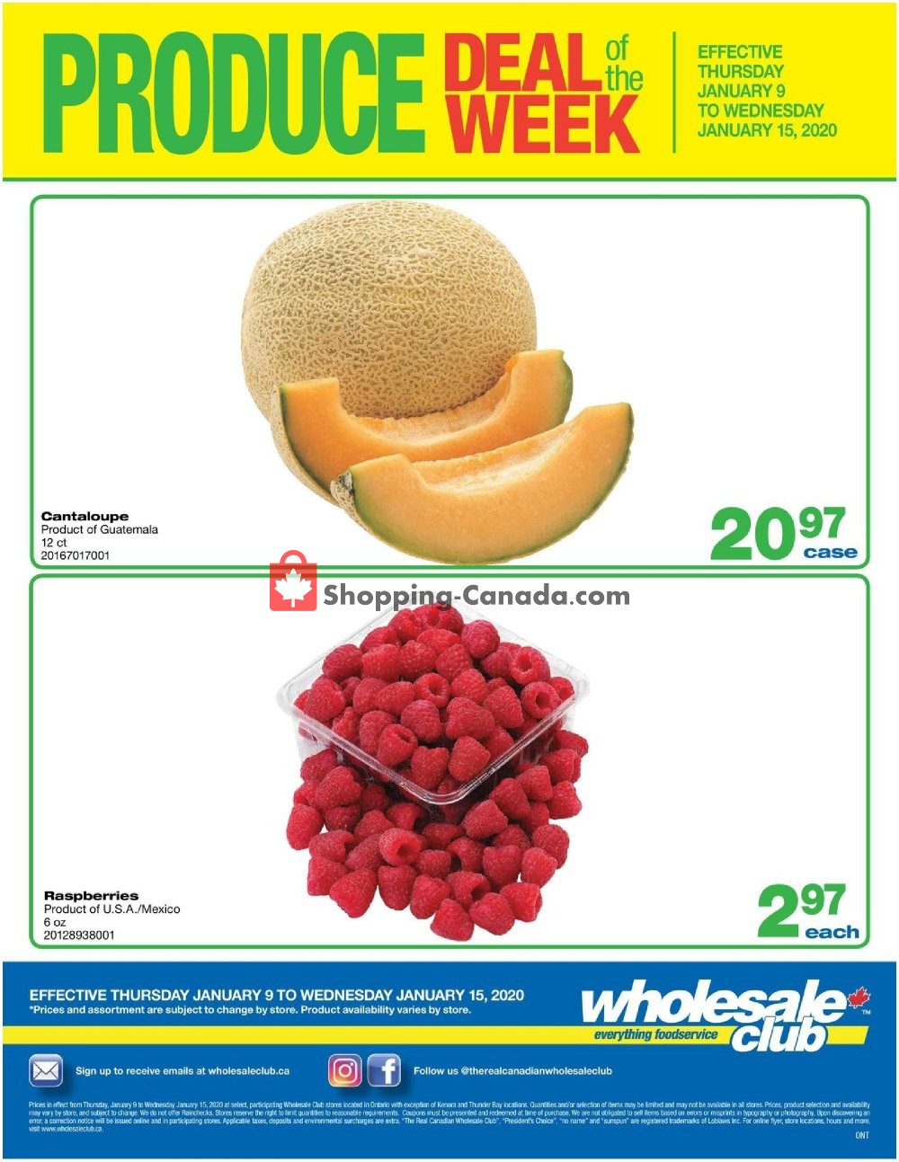 Wholesale Club flyer from Thursday January 9, 2020 to Wednesday January 15, 2020 - page 1