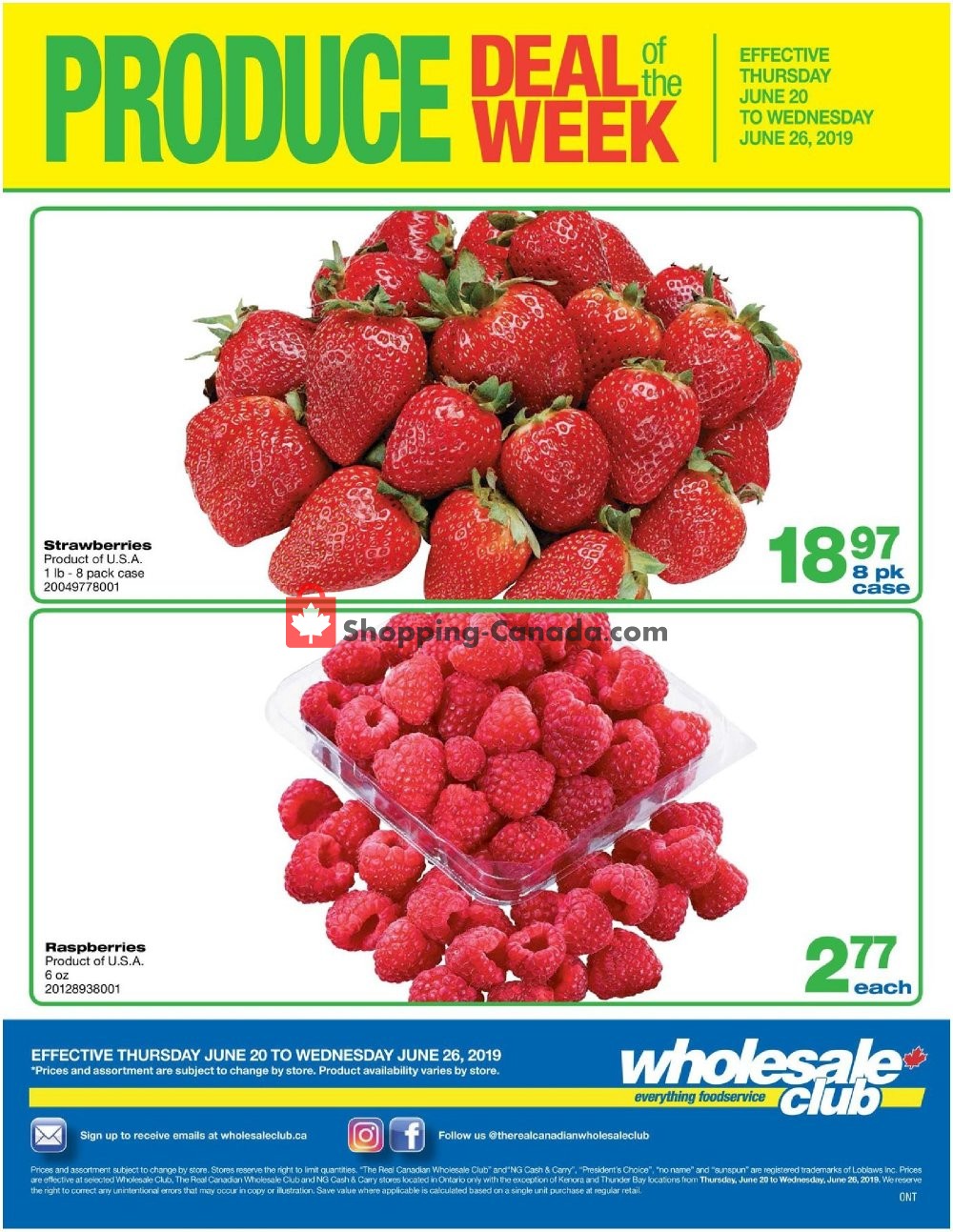 Wholesale Club flyer from Thursday June 20, 2019 to Wednesday June 26, 2019 - page 1