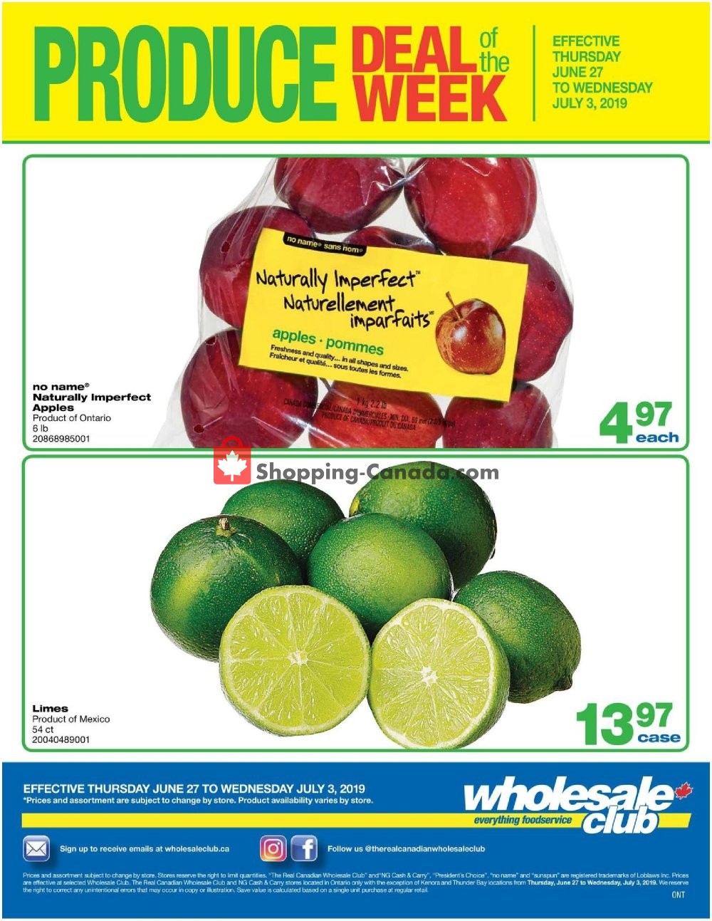 Wholesale Club flyer from Thursday June 27, 2019 to Wednesday July 3, 2019 - page 1