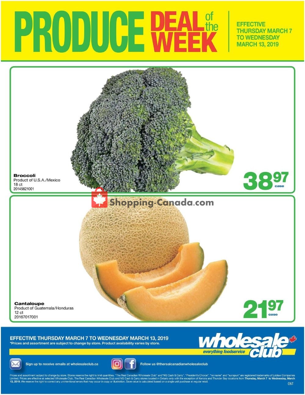 Wholesale Club flyer from Thursday March 7, 2019 to Wednesday March 13, 2019 - page 1