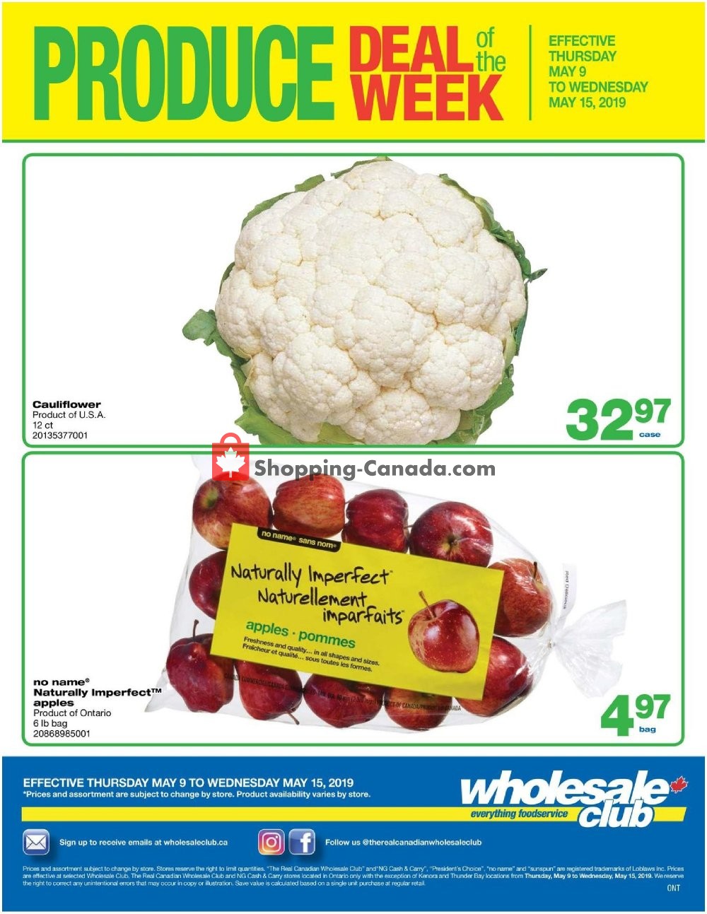 Wholesale Club flyer from Thursday May 9, 2019 to Wednesday May 15, 2019 - page 1