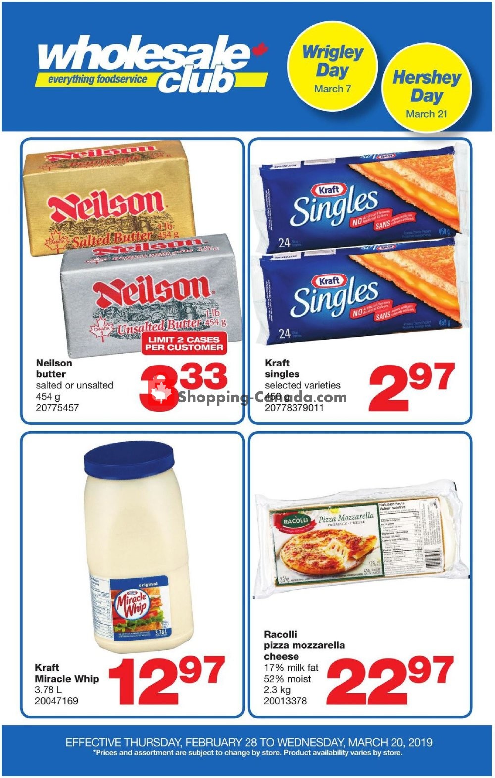 Wholesale Club flyer from Thursday February 28, 2019 to Wednesday March 6, 2019 - page 1