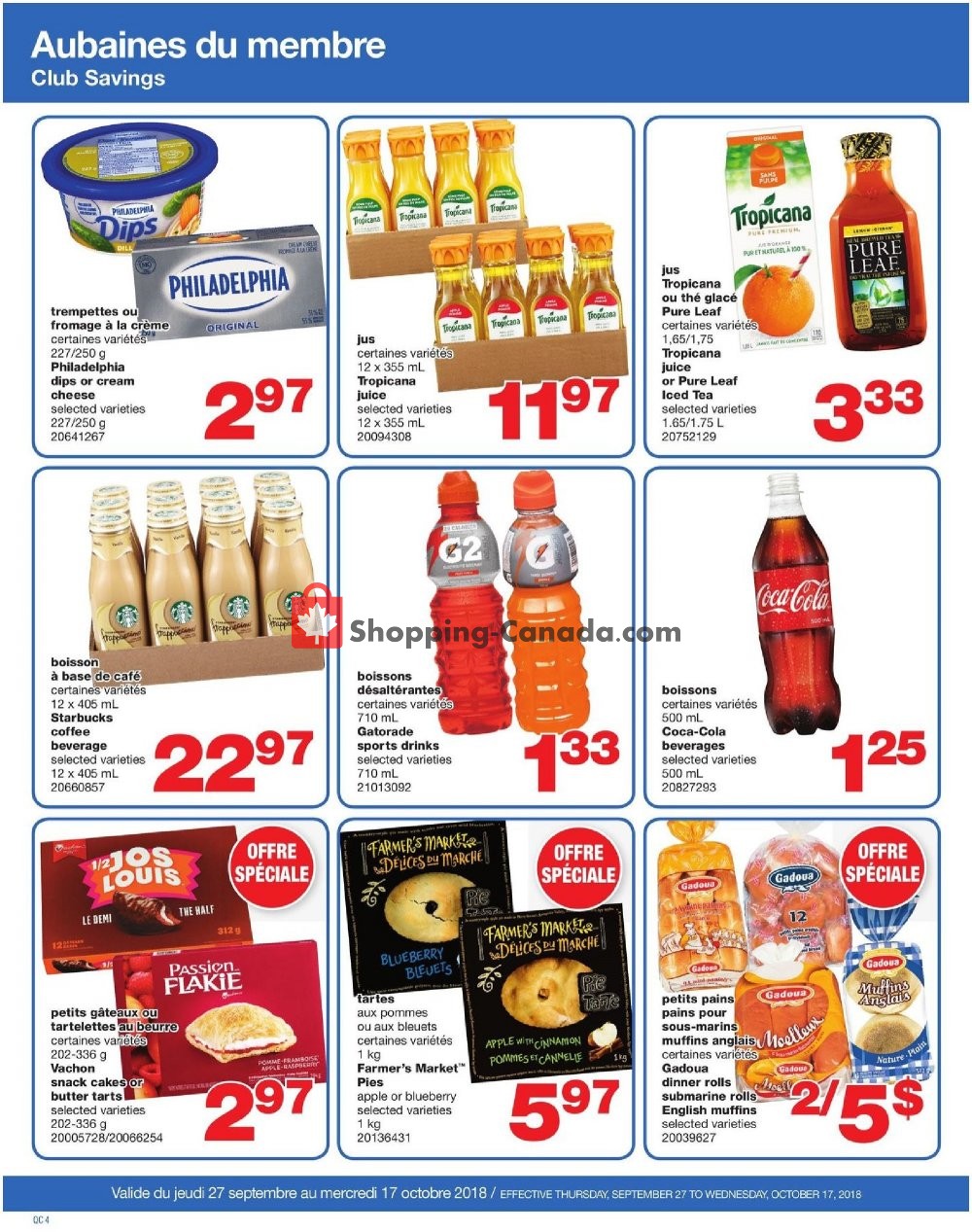 Wholesale Club flyer from Thursday September 27, 2018 to Wednesday October 17, 2018 - page 4