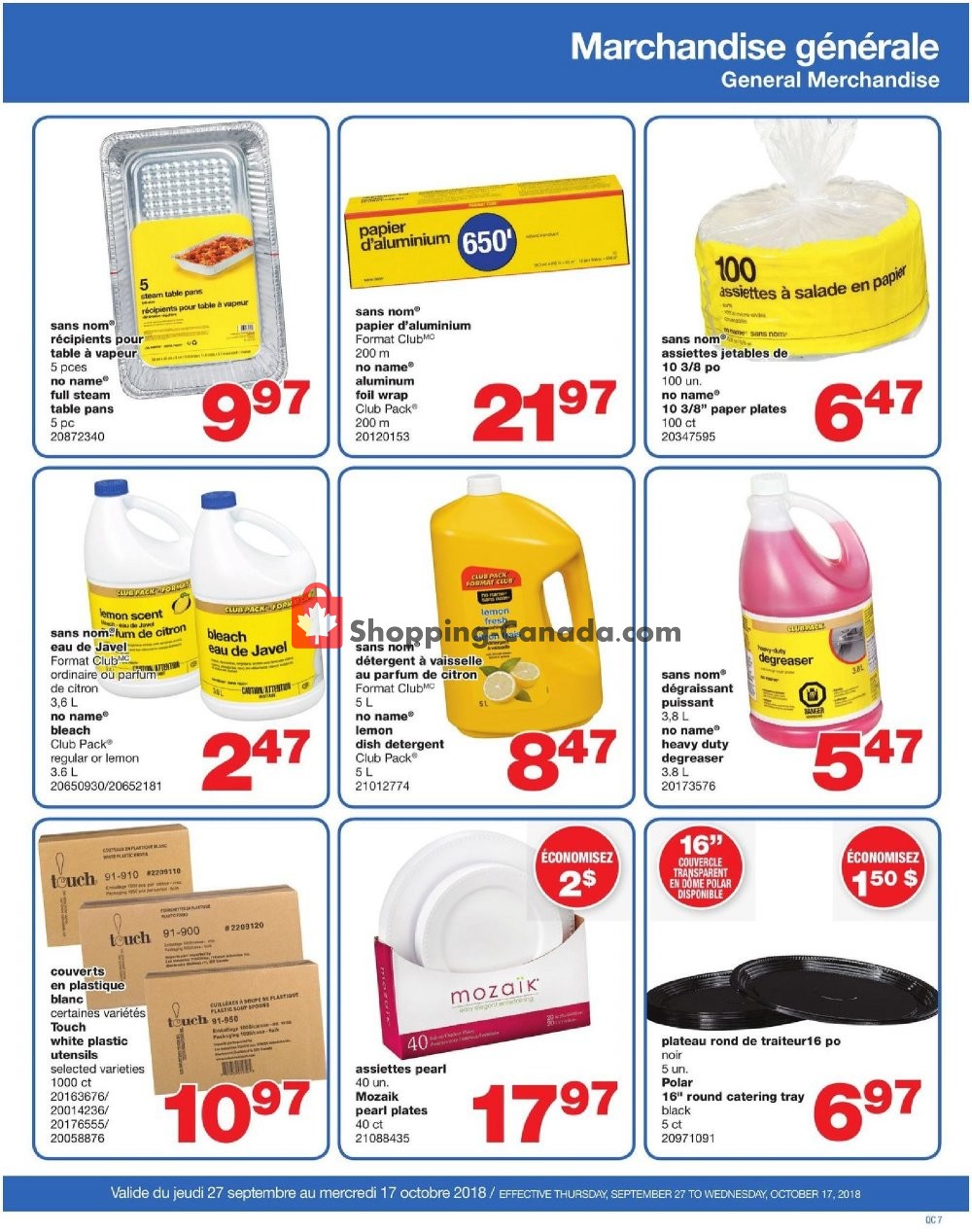 Wholesale Club flyer from Thursday September 27, 2018 to Wednesday October 17, 2018 - page 7