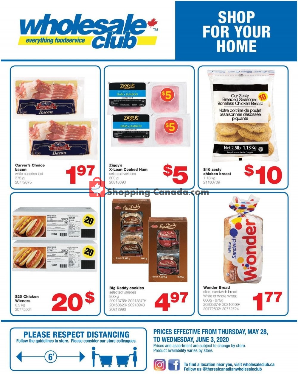 Wholesale Club flyer from Thursday May 28, 2020 to Wednesday June 3, 2020 - page 1