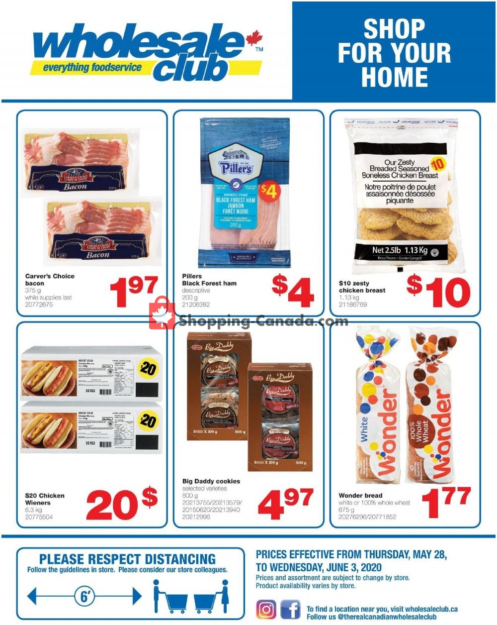 Wholesale Club flyer from Thursday May 28, 2020 to Wednesday June 3, 2020 - page 1