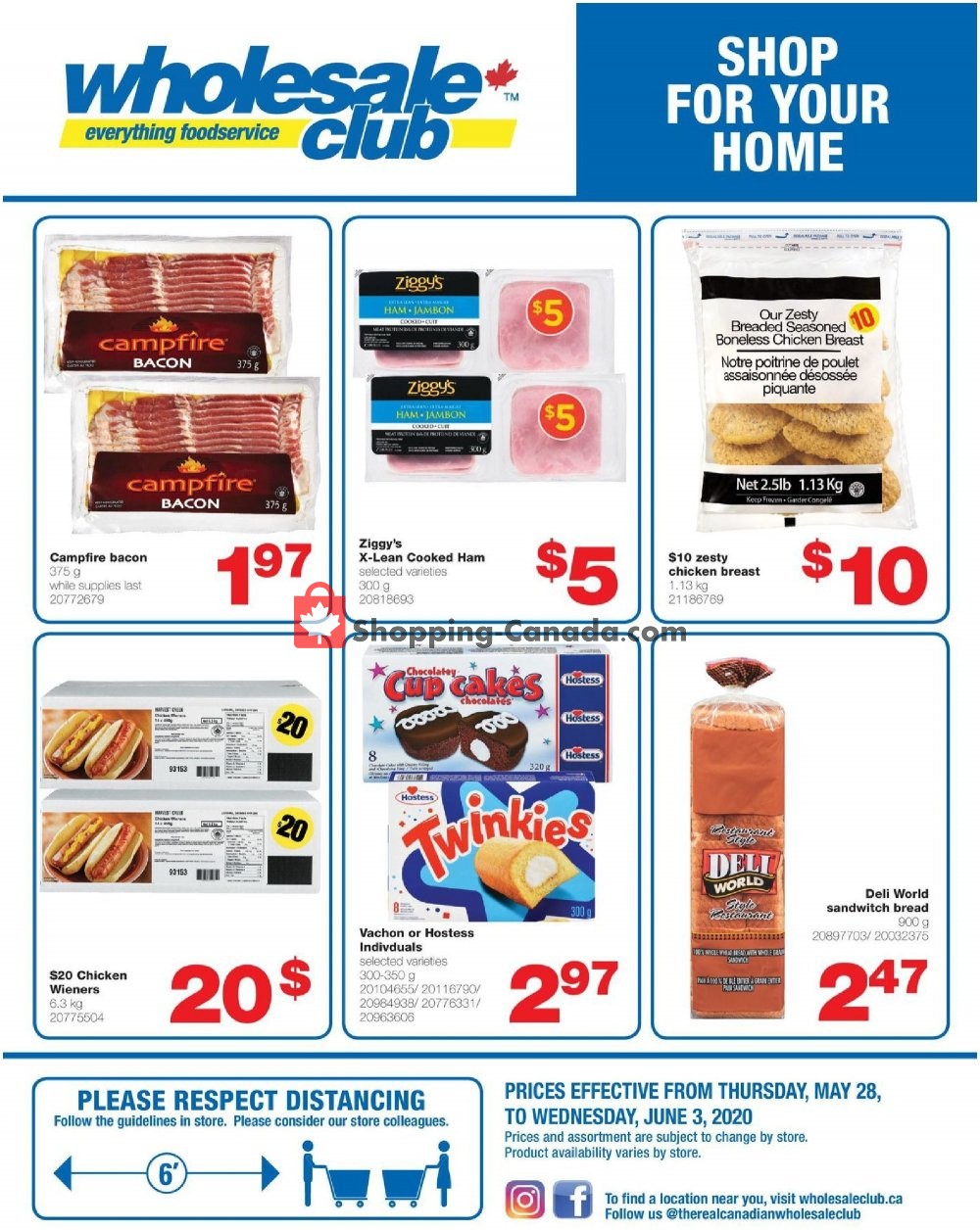 Wholesale Club flyer from Thursday May 28, 2020 to Wednesday June 3, 2020 - page 1