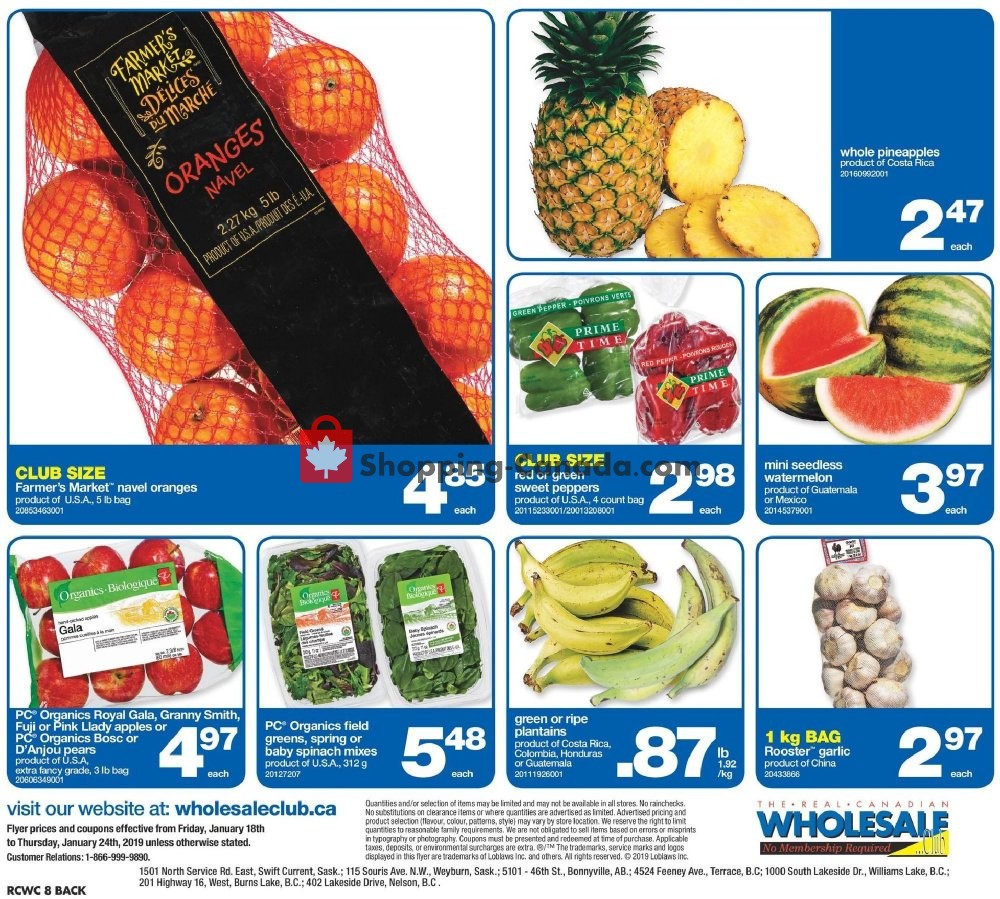 Wholesale Club flyer from Friday January 18, 2019 to Thursday January 24, 2019 - page 8