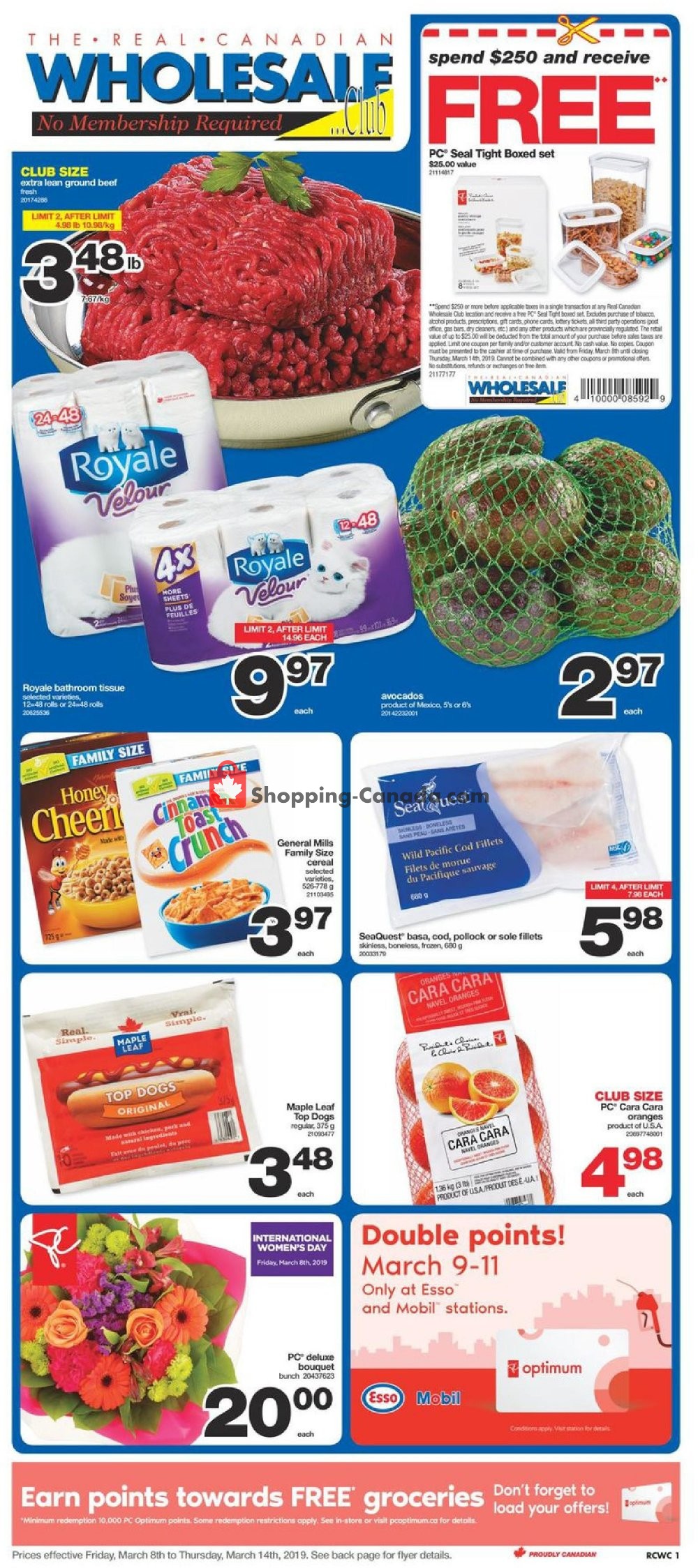 Wholesale Club flyer from Friday March 8, 2019 to Thursday March 14, 2019 - page 1