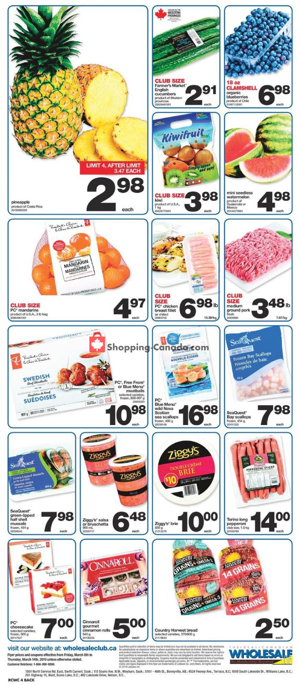 Wholesale Club flyer from Friday March 8, 2019 to Thursday March 14, 2019 - page 4
