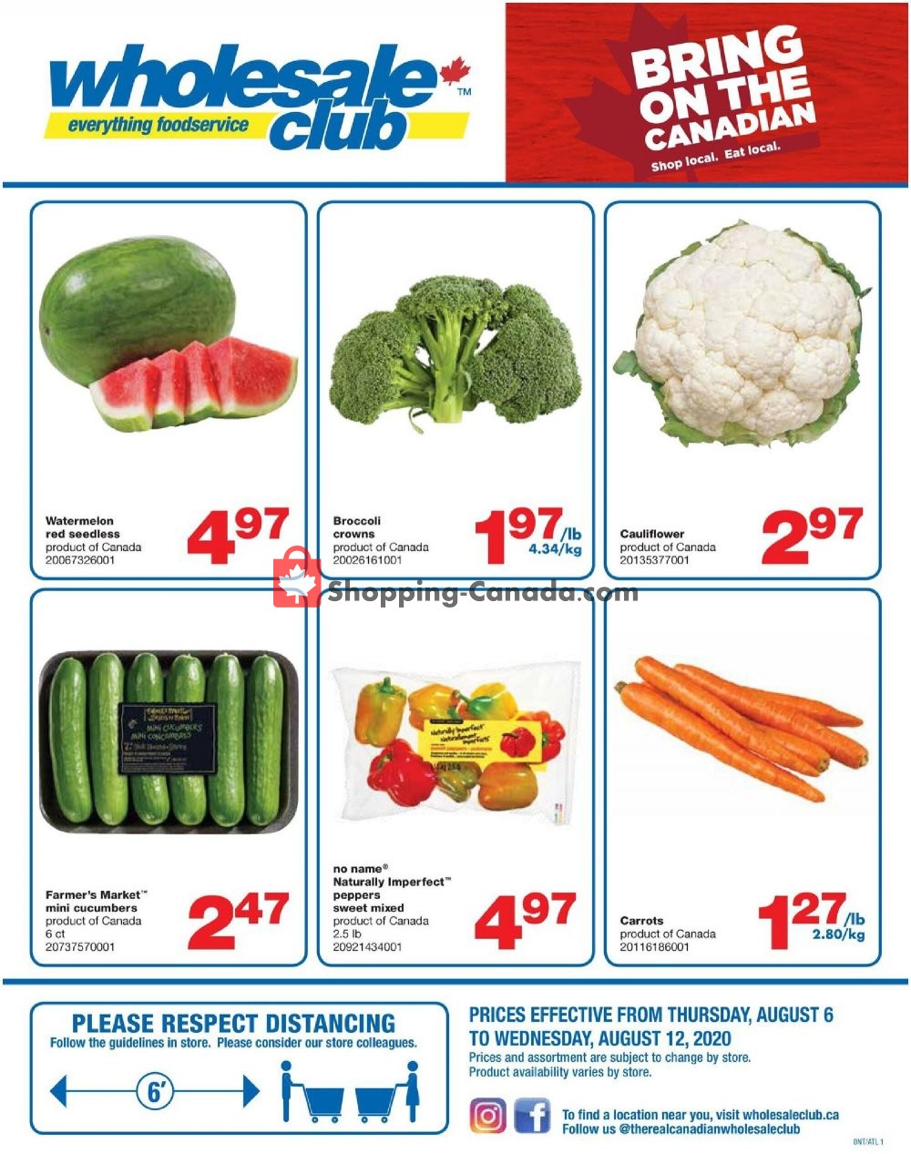 Wholesale Club flyer from Thursday August 6, 2020 to Wednesday August 12, 2020 - page 1