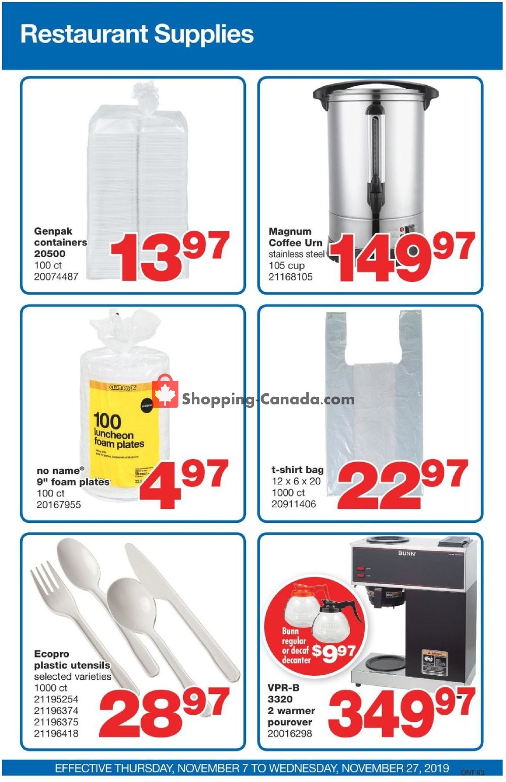 Wholesale Club flyer from Thursday November 7, 2019 to Wednesday November 27, 2019 - page 63