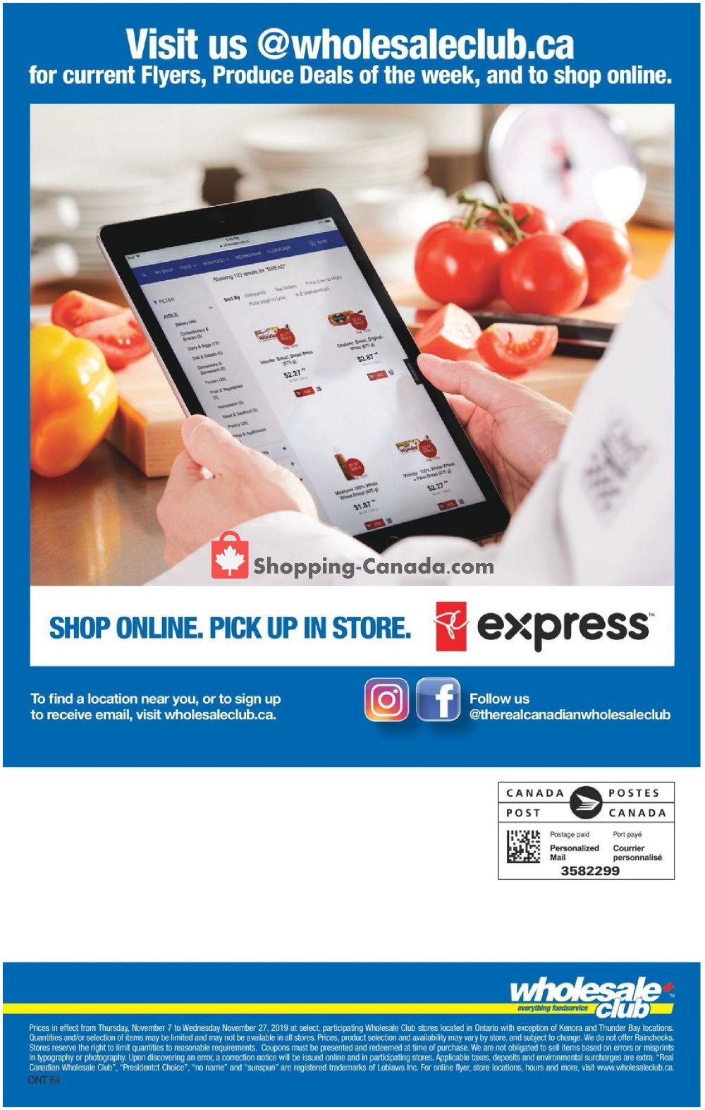 Wholesale Club flyer from Thursday November 7, 2019 to Wednesday November 27, 2019 - page 64