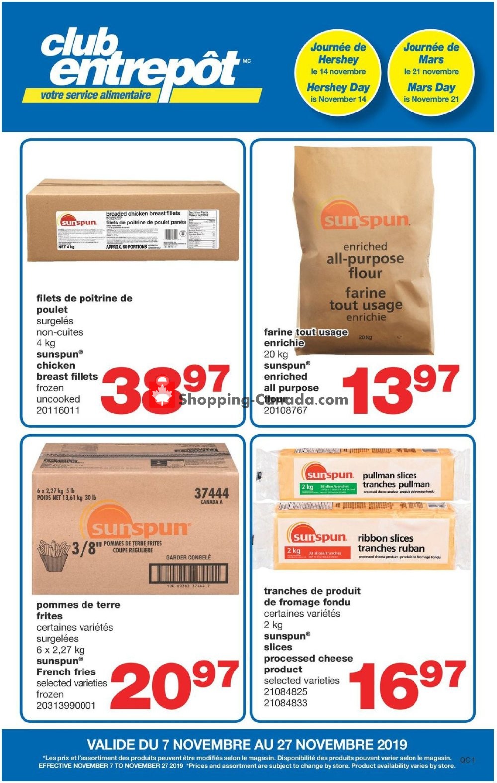 Wholesale Club flyer from Thursday November 7, 2019 to Wednesday November 27, 2019 - page 1