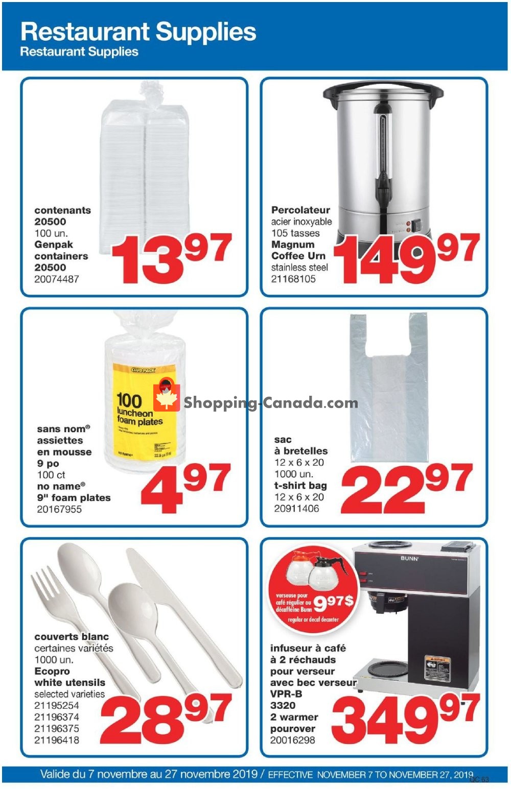 Wholesale Club flyer from Thursday November 7, 2019 to Wednesday November 27, 2019 - page 63