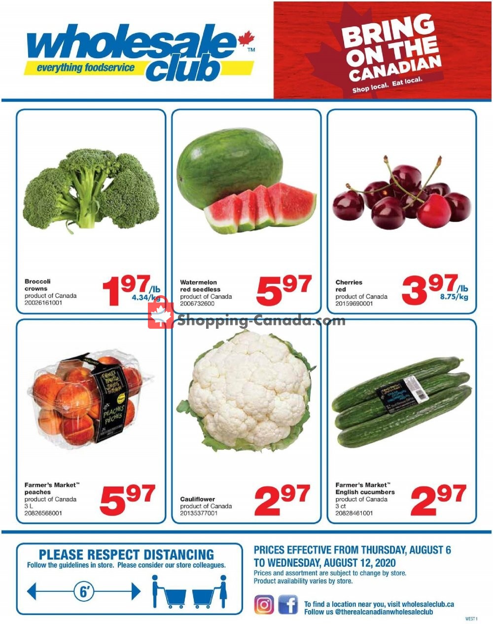 Wholesale Club flyer from Thursday August 6, 2020 to Wednesday August 12, 2020 - page 1