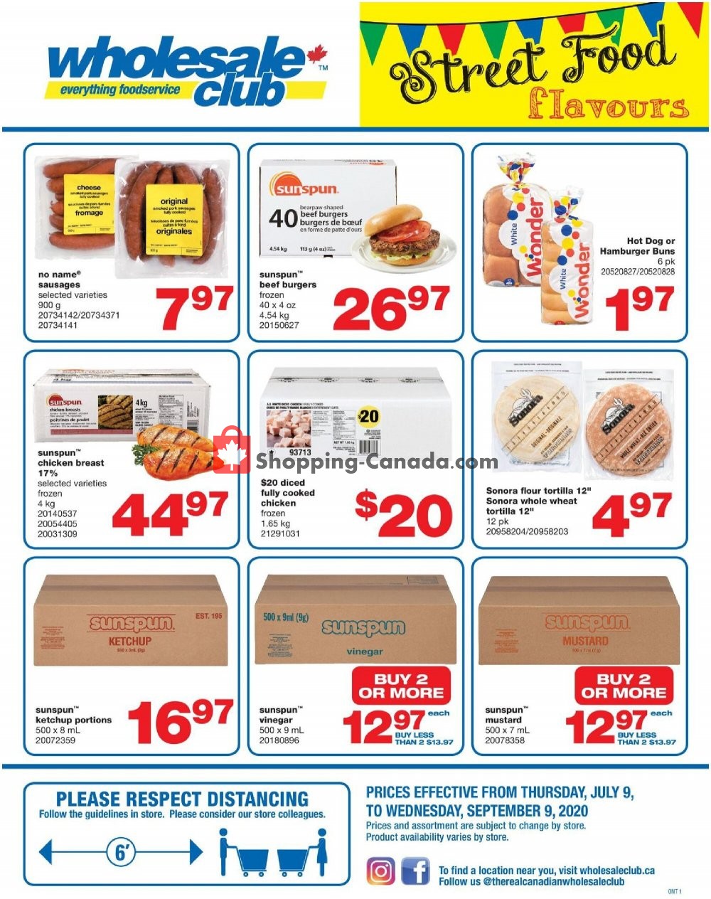 Wholesale Club flyer from Thursday July 9, 2020 to Wednesday September 9, 2020 - page 1