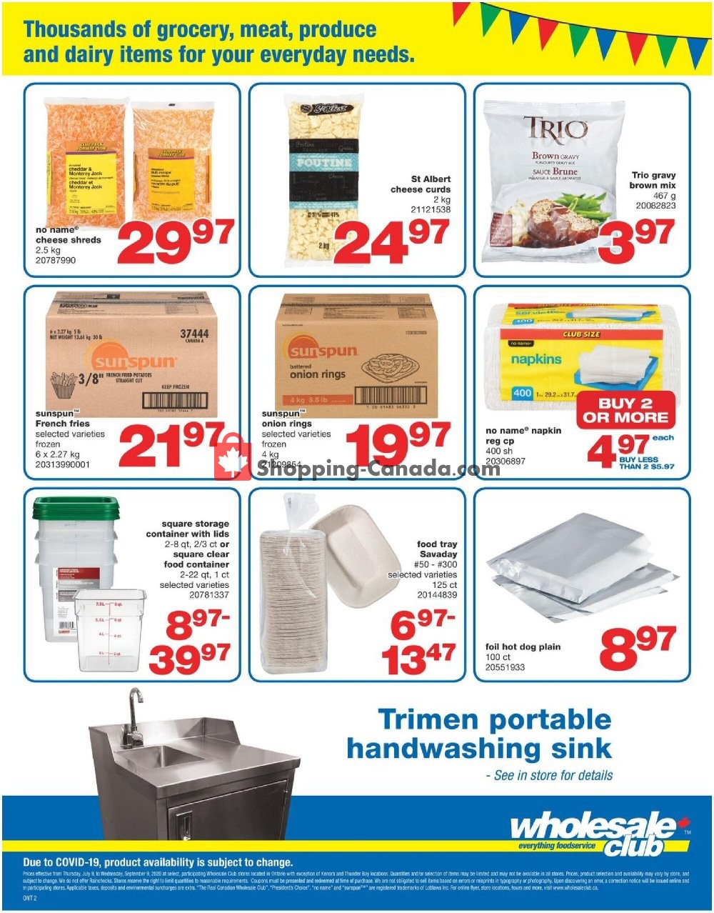 Wholesale Club flyer from Thursday July 9, 2020 to Wednesday September 9, 2020 - page 2