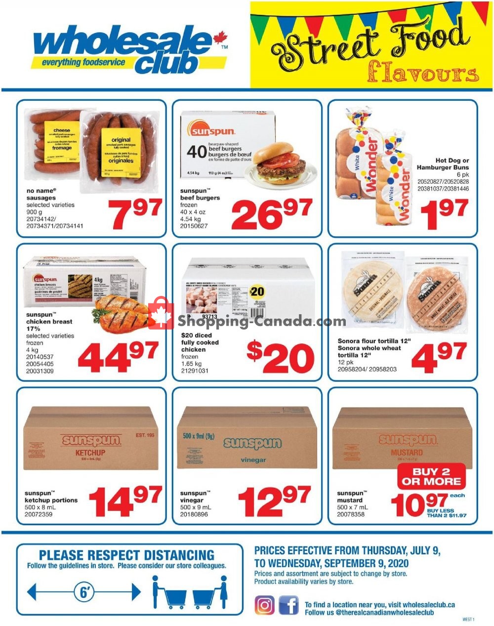 Wholesale Club flyer from Thursday July 9, 2020 to Wednesday September 9, 2020 - page 1