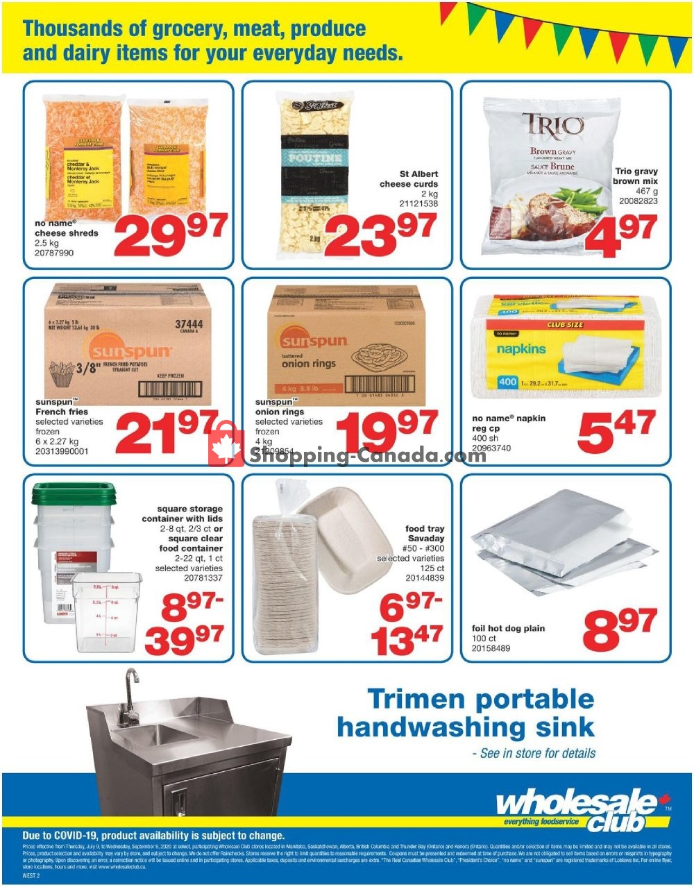 Wholesale Club flyer from Thursday July 9, 2020 to Wednesday September 9, 2020 - page 2