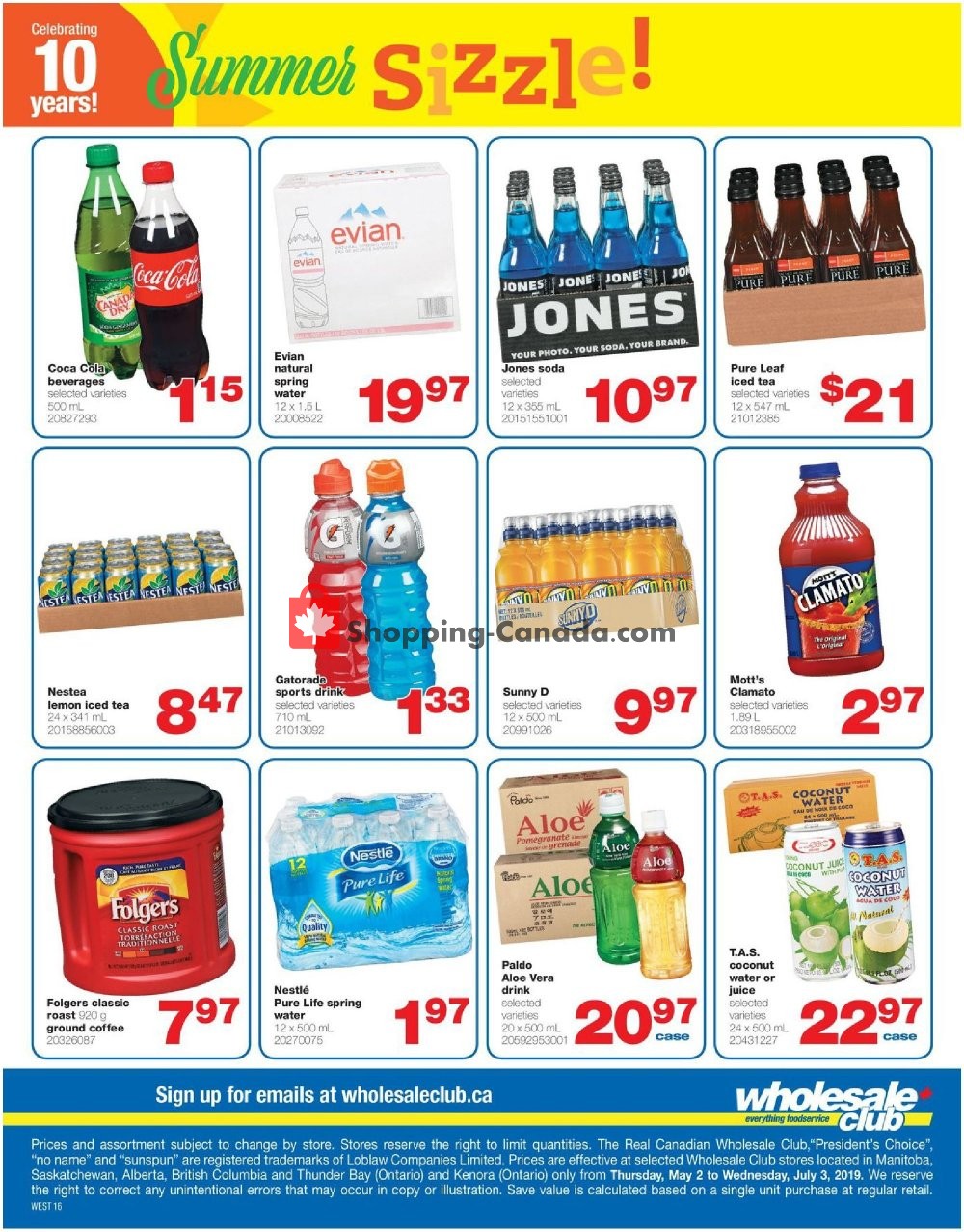 Wholesale Club flyer from Thursday May 2, 2019 to Wednesday July 3, 2019 - page 16