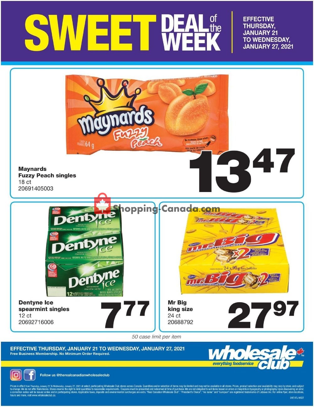 Wholesale Club flyer from Thursday January 21, 2021 to Wednesday January 27, 2021 - page 1