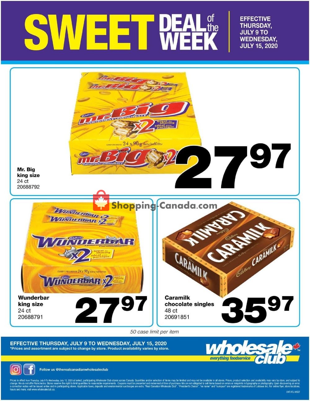 Wholesale Club flyer from Thursday July 9, 2020 to Wednesday July 15, 2020 - page 1
