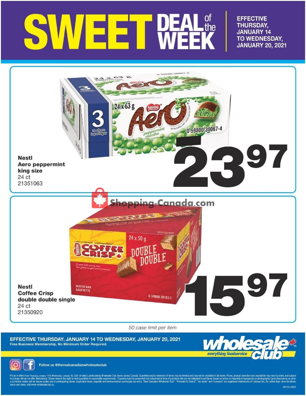 Wholesale Club flyer from Thursday January 14, 2021 to Wednesday January 20, 2021 - page 1