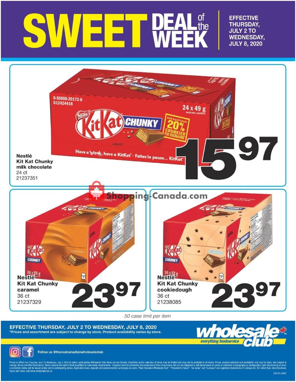 Wholesale Club flyer from Thursday July 2, 2020 to Wednesday July 8, 2020 - page 1