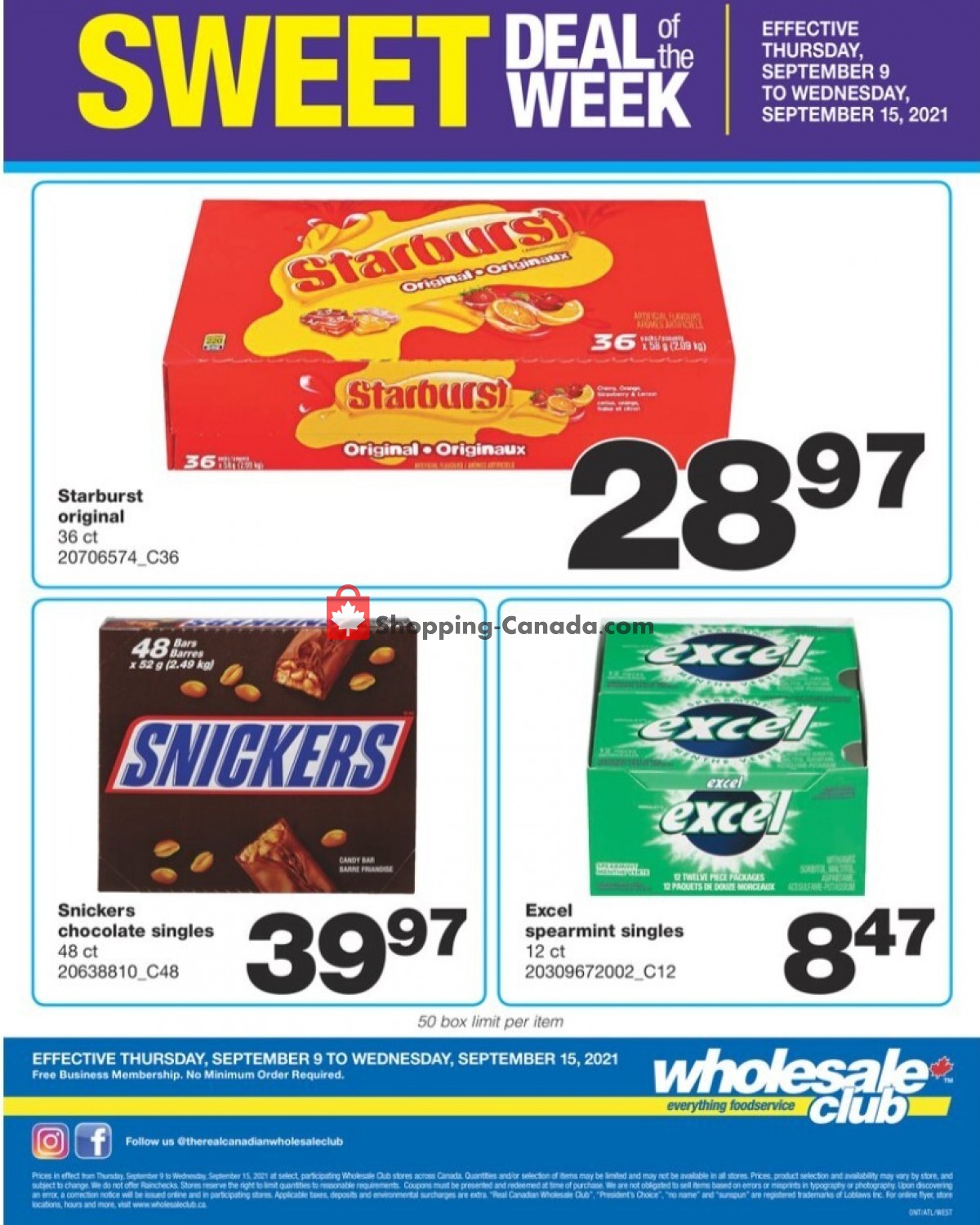 Wholesale Club flyer from Thursday September 9, 2021 to Wednesday September 15, 2021 - page 1