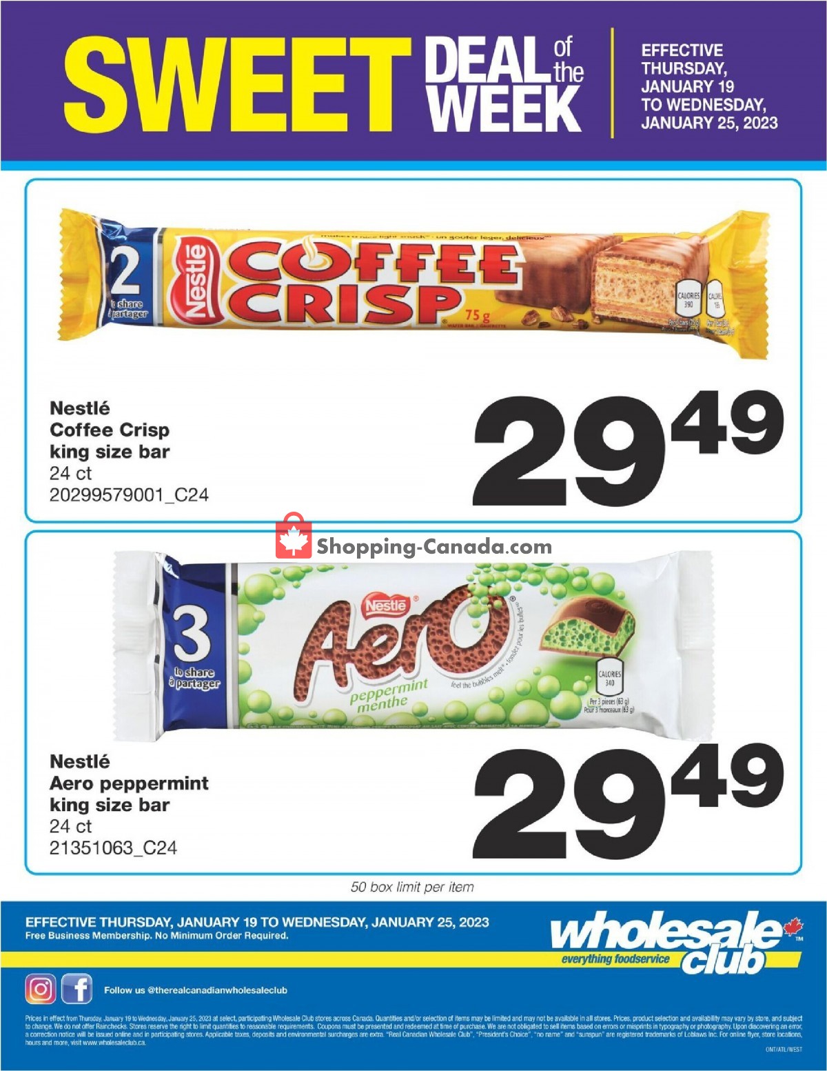 Wholesale Club flyer from Thursday January 19, 2023 to Wednesday January 25, 2023 - page 1