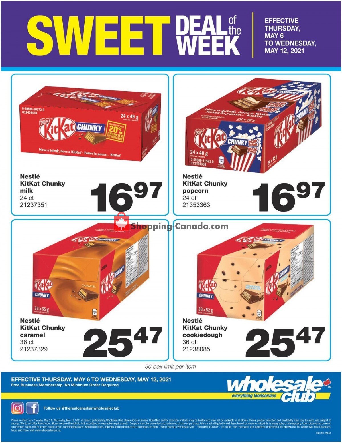 Wholesale Club flyer from Thursday May 6, 2021 to Wednesday May 12, 2021 - page 1