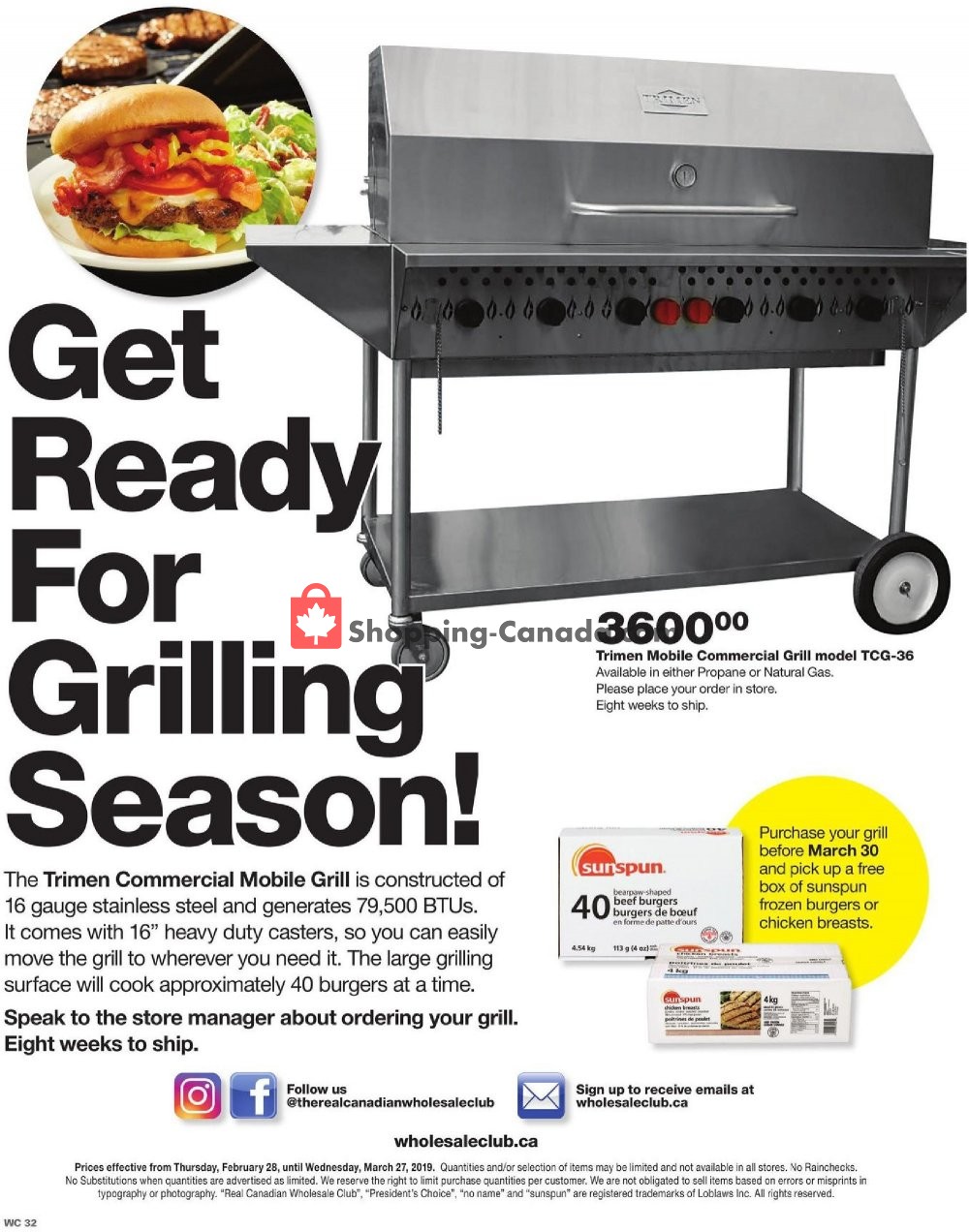 Wholesale Club flyer from Thursday February 28, 2019 to Wednesday March 27, 2019 - page 32