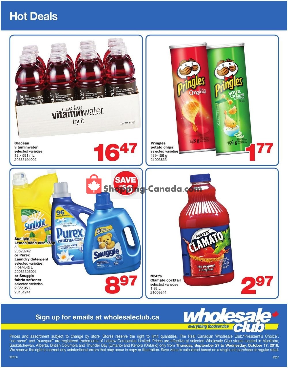 Wholesale Club flyer from Thursday September 27, 2018 to Wednesday October 17, 2018 - page 8