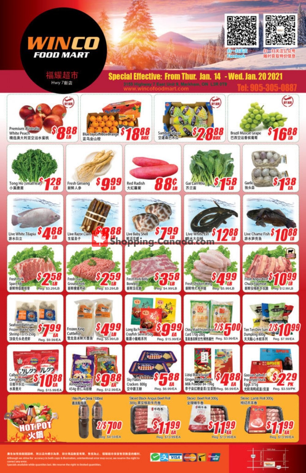 WinCo Food Mart flyer from Thursday January 14, 2021 to Wednesday January 20, 2021 - page 1