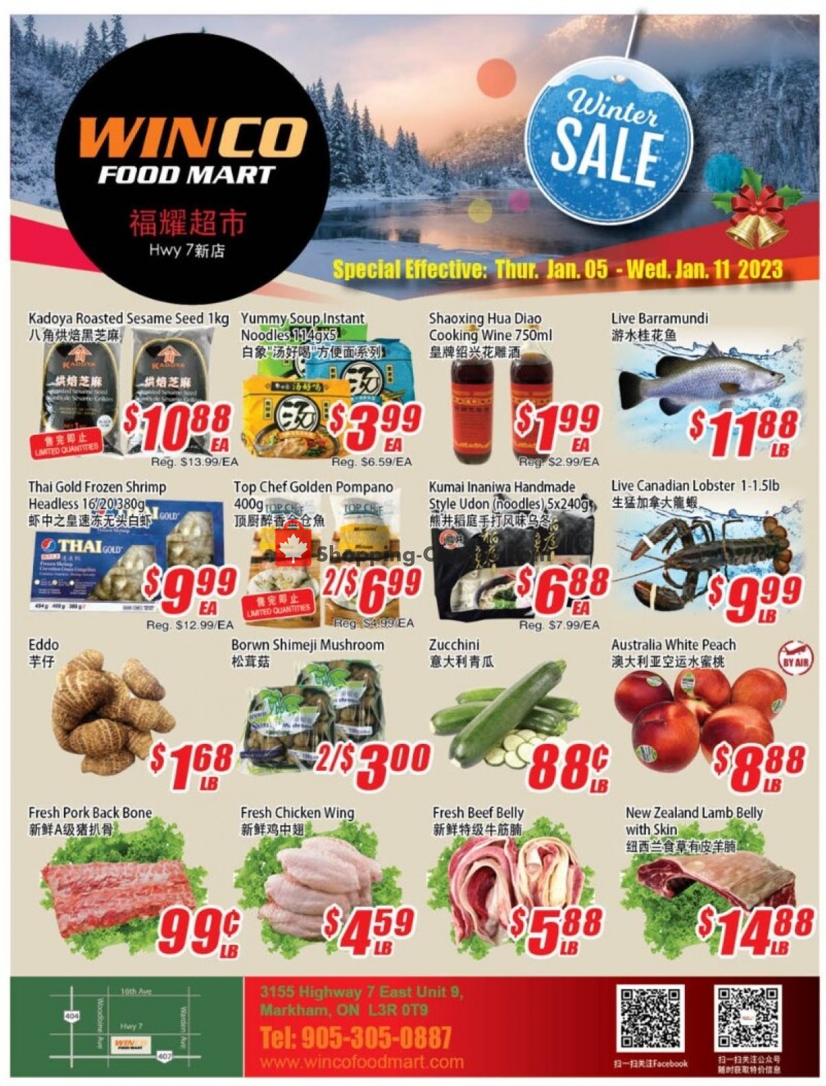 WinCo Food Mart Canada, flyer (Special Offer) January 5 January 11