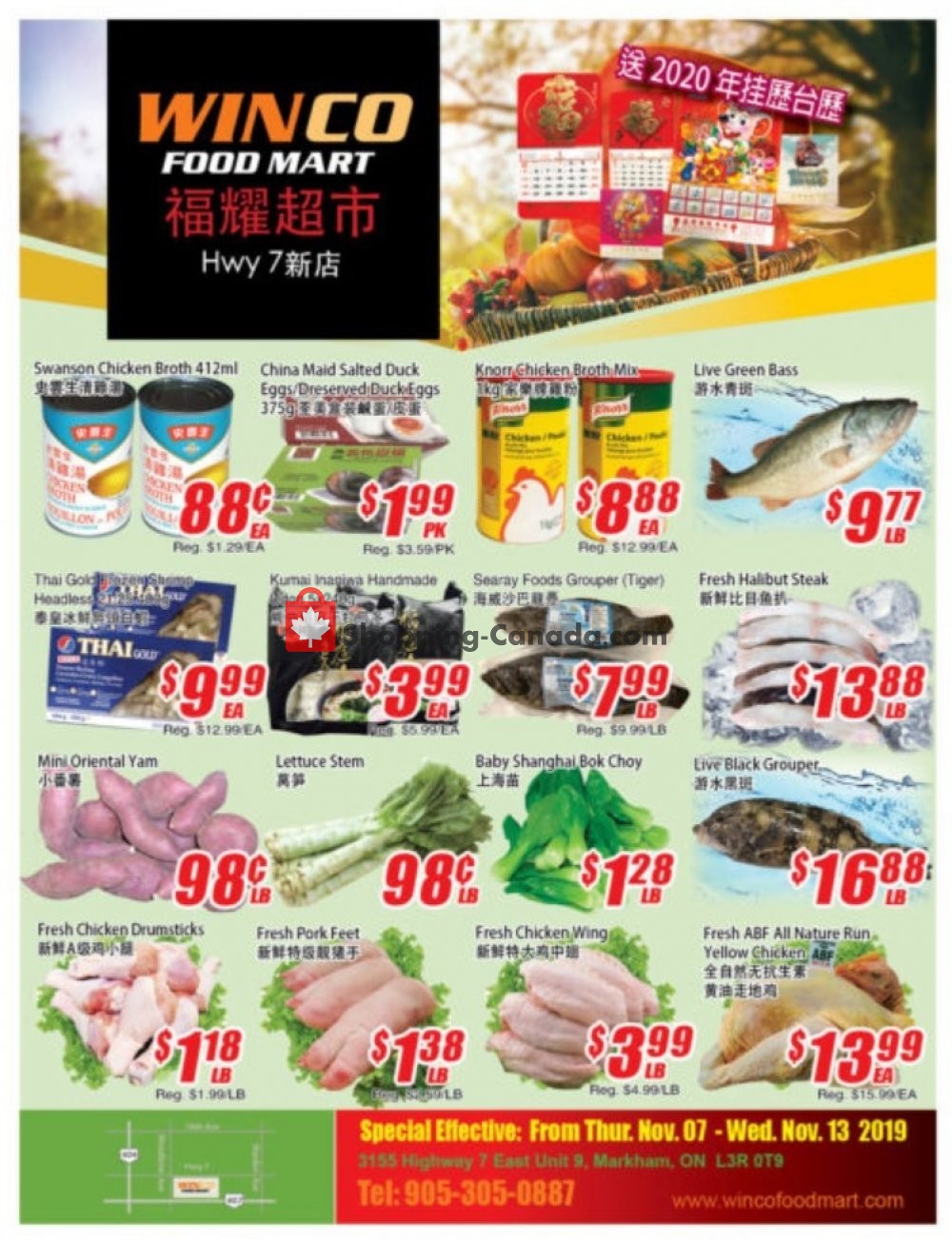 WinCo Food Mart flyer from Thursday November 7, 2019 to Wednesday November 13, 2019 - page 1