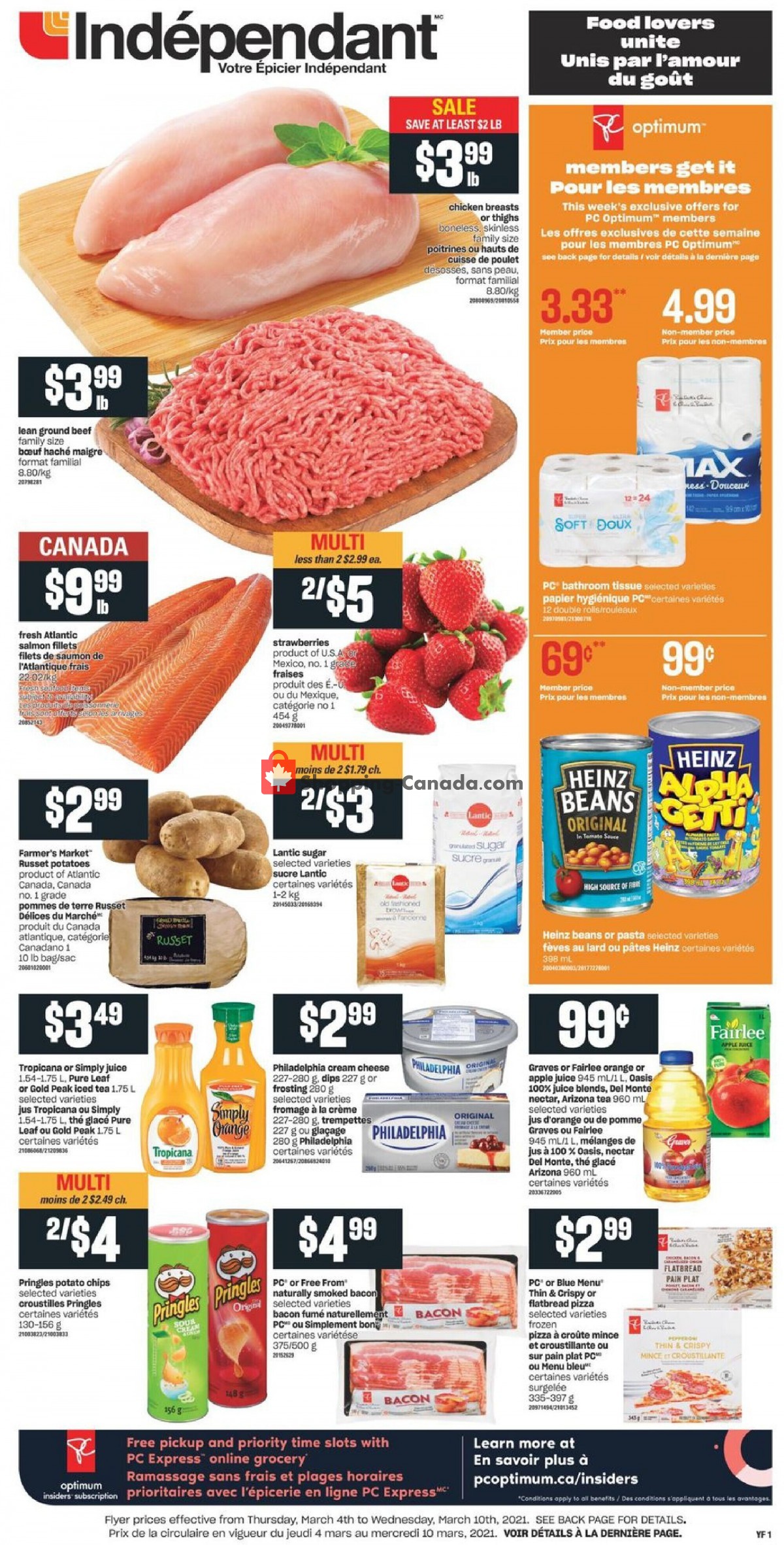 Your Independent Grocer flyer from Thursday March 4, 2021 to Wednesday March 10, 2021 - page 1