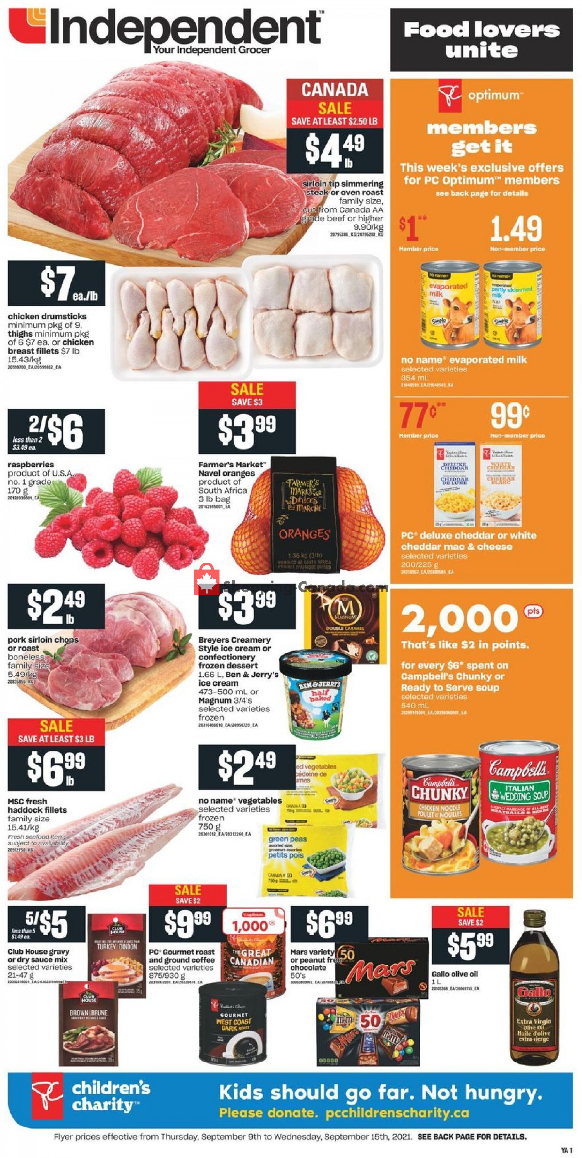 Your Independent Grocer flyer from Thursday September 9, 2021 to Wednesday September 15, 2021 - page 1