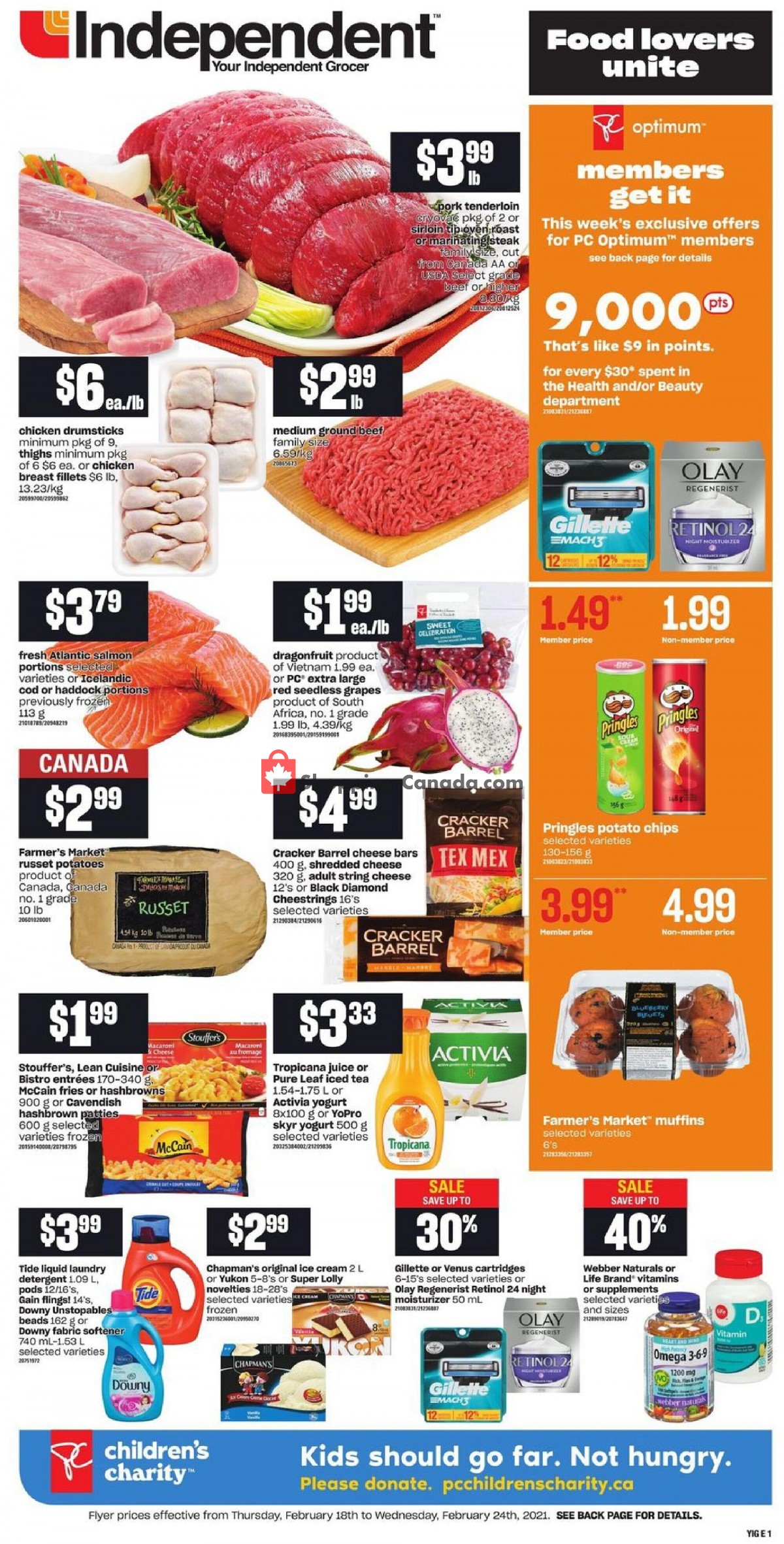 Your Independent Grocer flyer from Thursday February 18, 2021 to Wednesday February 24, 2021 - page 1