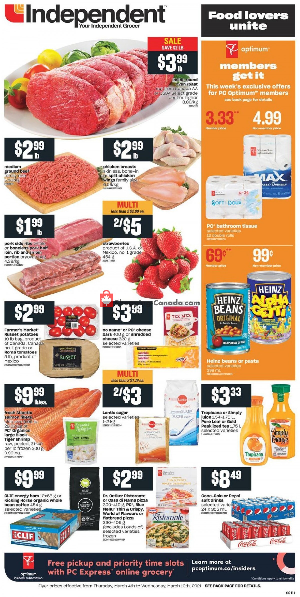 Your Independent Grocer flyer from Thursday March 4, 2021 to Wednesday March 10, 2021 - page 1
