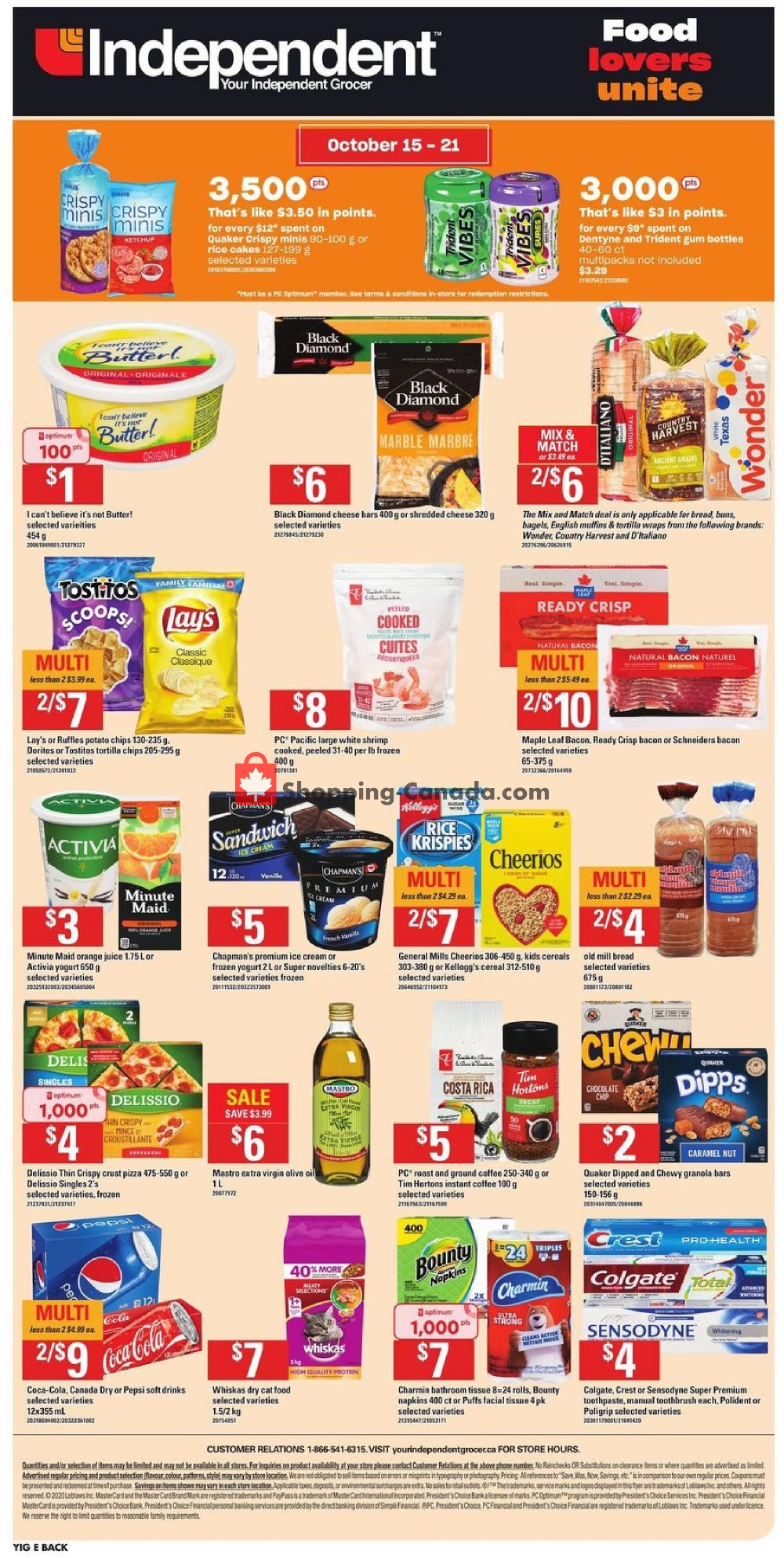 Your Independent Grocer flyer from Thursday October 15, 2020 to Wednesday October 21, 2020 - page 2