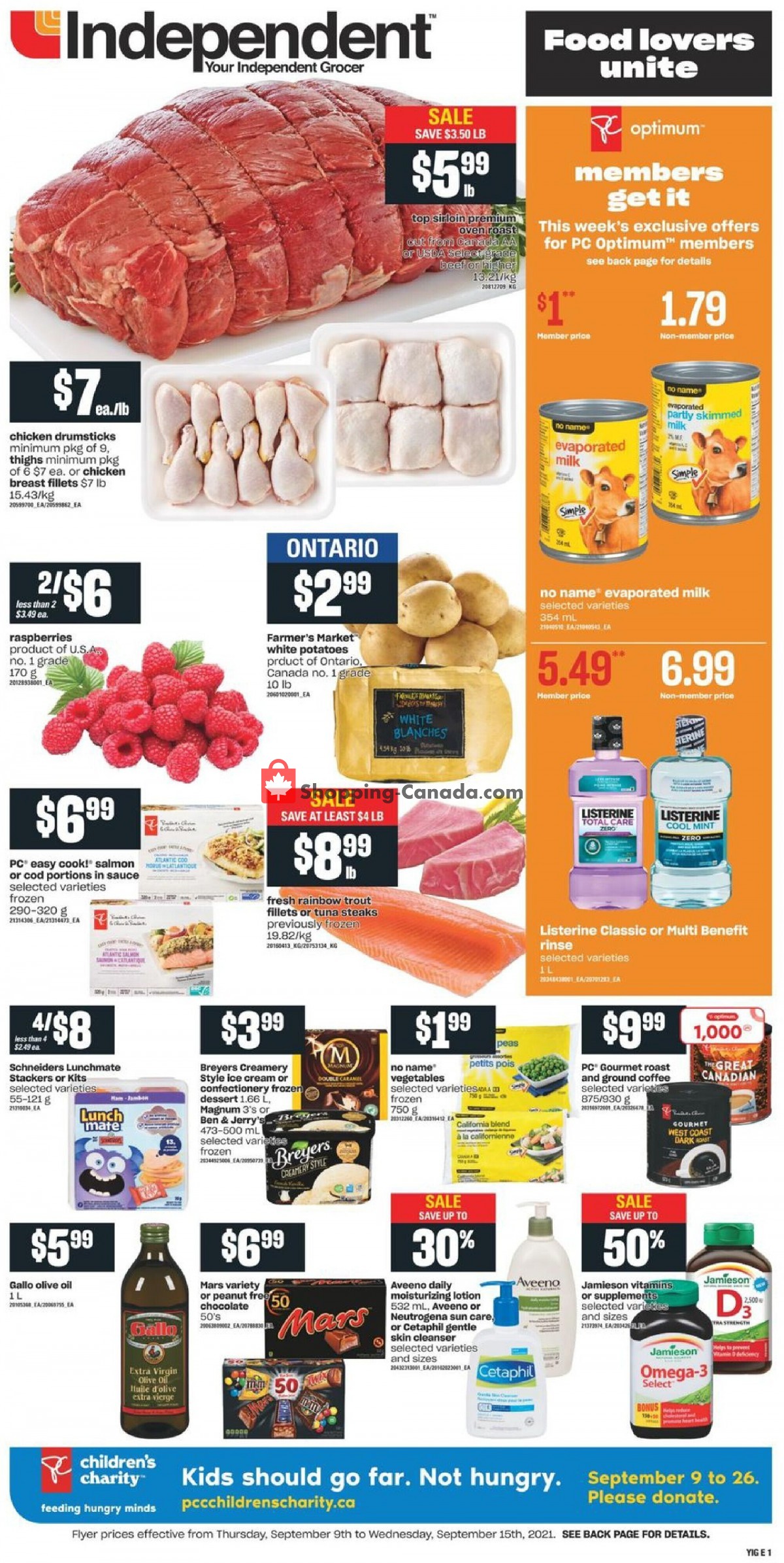 Your Independent Grocer flyer from Thursday September 9, 2021 to Wednesday September 15, 2021 - page 1