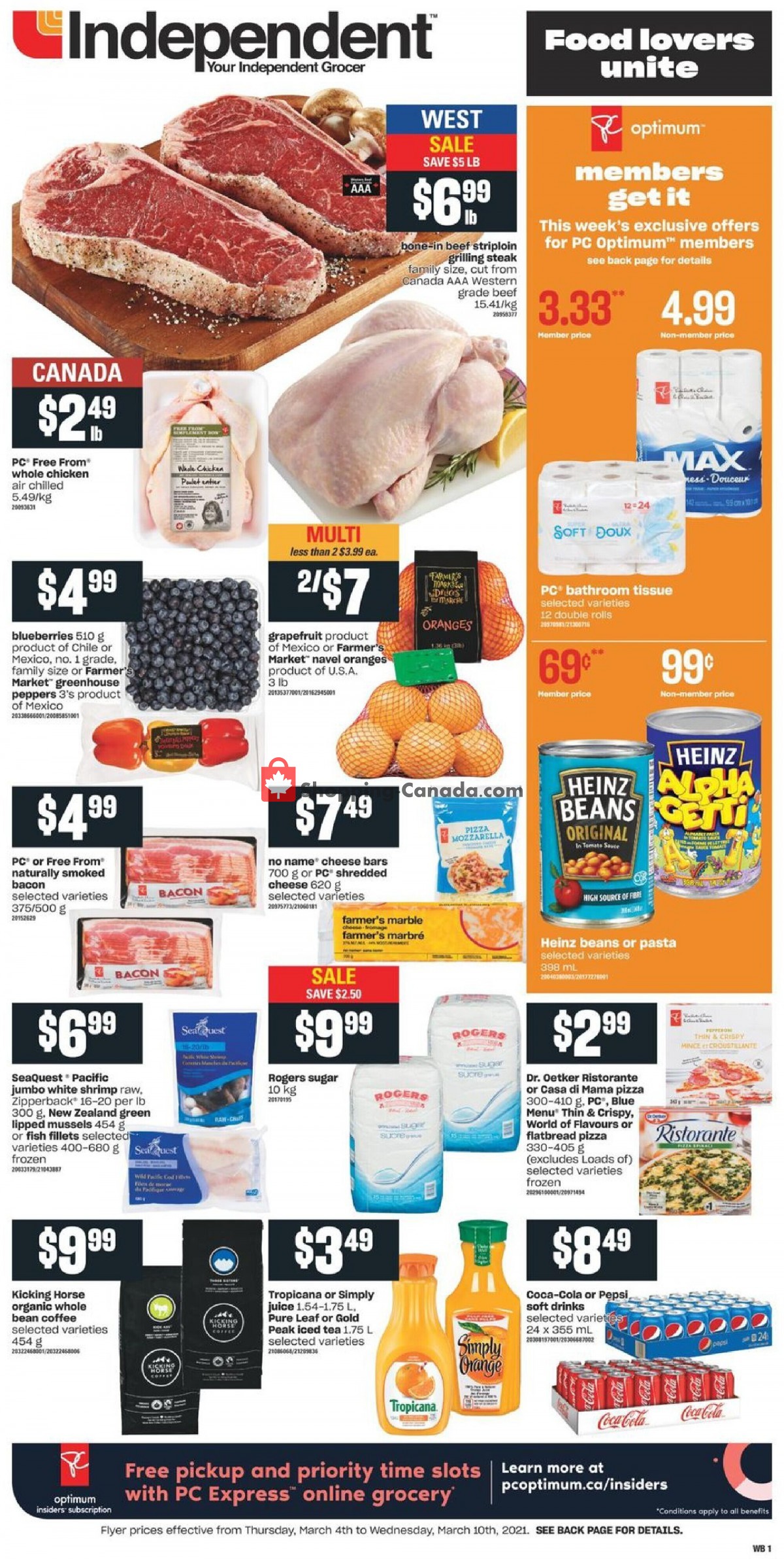 Your Independent Grocer flyer from Thursday March 4, 2021 to Wednesday March 10, 2021 - page 1