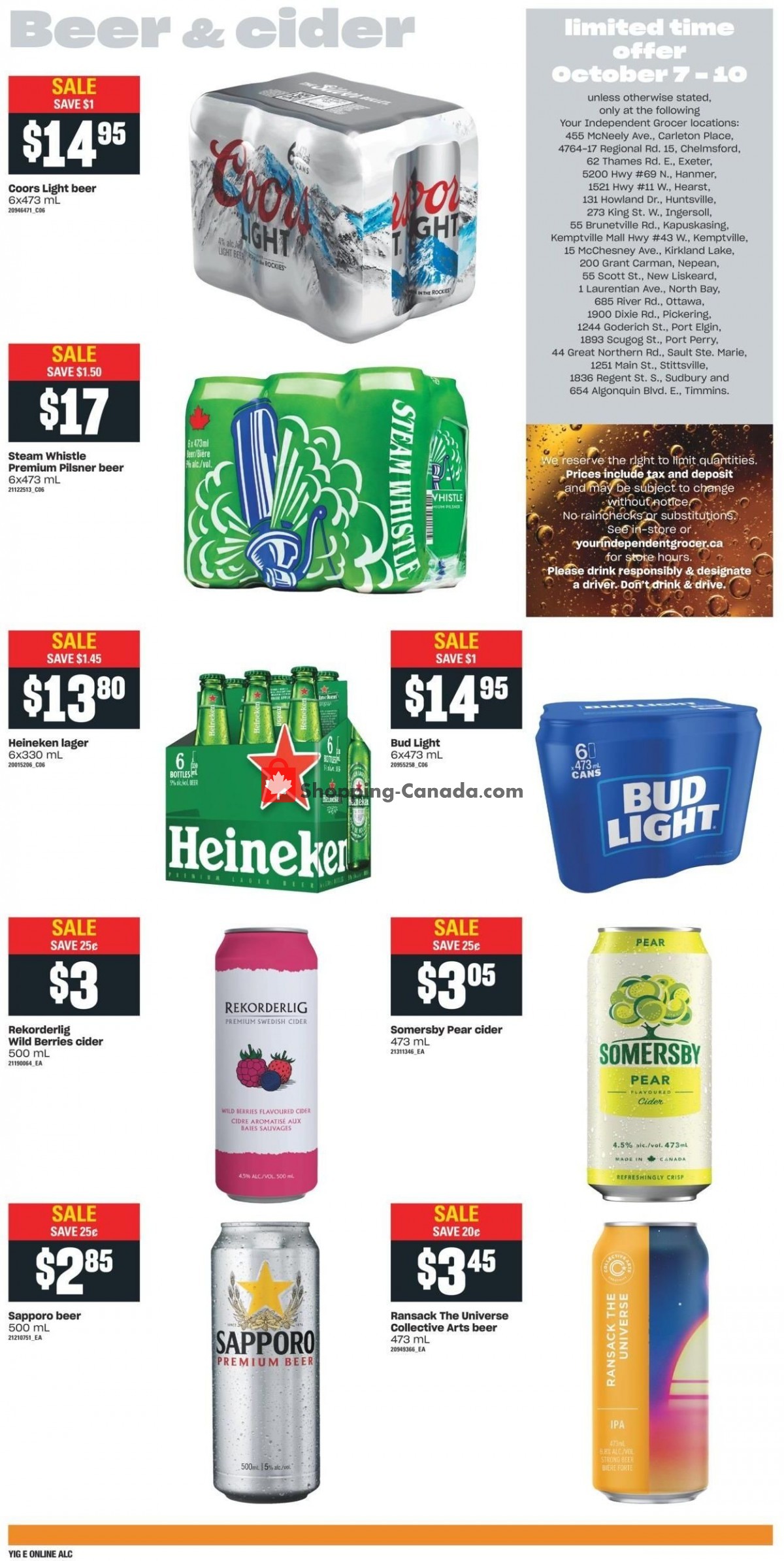Your Independent Grocer flyer from Thursday October 7, 2021 to Wednesday October 13, 2021 - page 12
